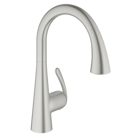 Single-Handle Pull Down Kitchen Faucet Dual Spray 1.75 GPM - SuperSteel InfinityFinish