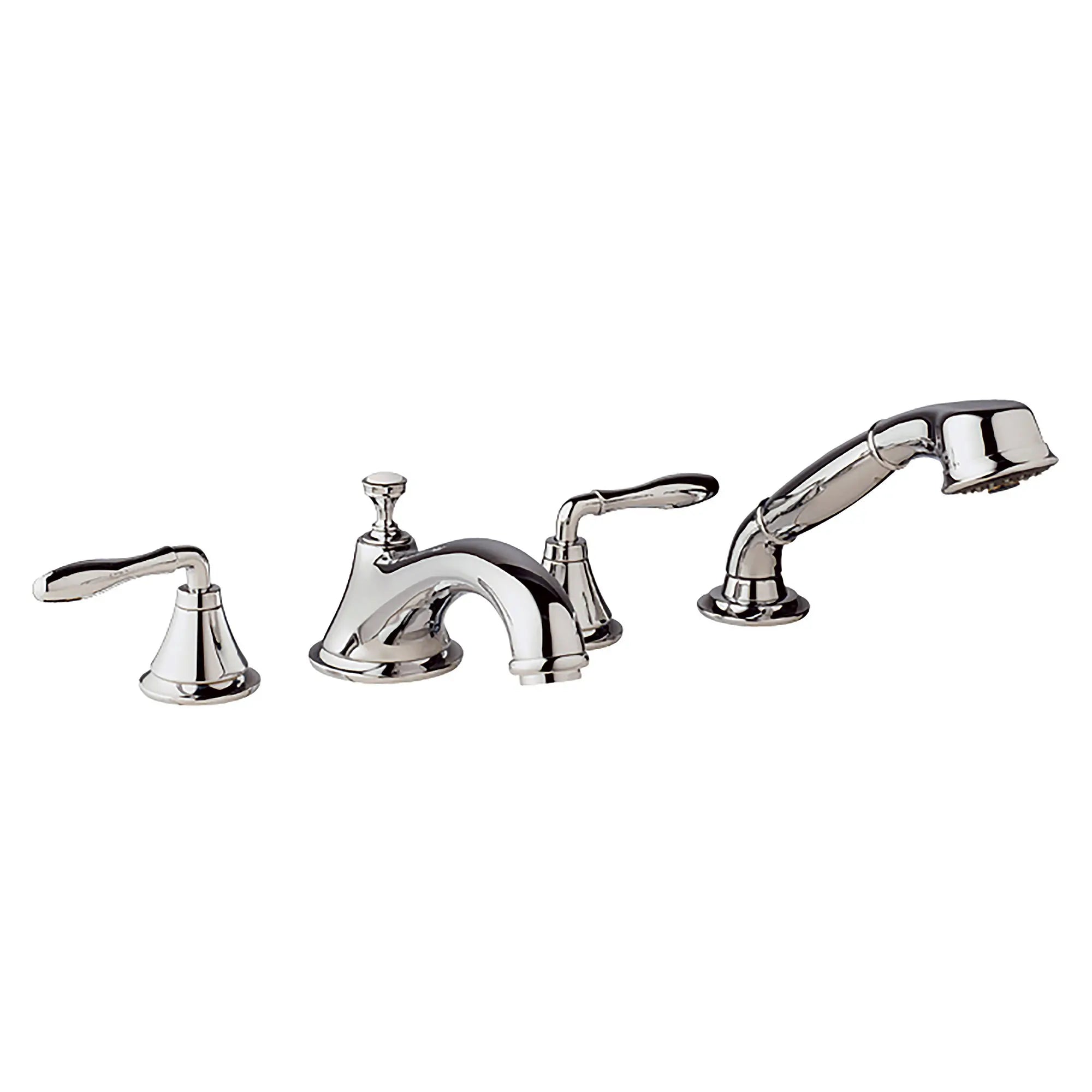 4-Hole 2-Handle Deck Mount Roman Tub Faucet with 2.5 GPM Hand Shower // GROHE STARLIGHT CHROME // 163121_25502000-Seabury-Roman-Tub-Filler-With-2-5-GPM-Personal-Hand-Shower-Chrome-Silo-1_0_CDNwebp.webp