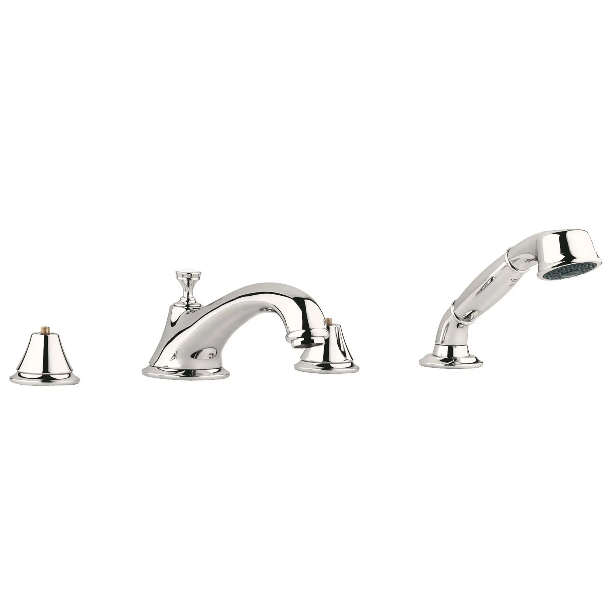 4-Hole 2-Handle Deck Mount Roman Tub Faucet with 2.5 GPM Hand Shower // POLISHED NICKEL INFINITYFINISH // 163141_25502BE0-Seabury-Roman-Tub-Filler-With-2-5-GPM-Personal-Hand-Shower-Polished-Nickel-Silo_0_CDNwebp.webp