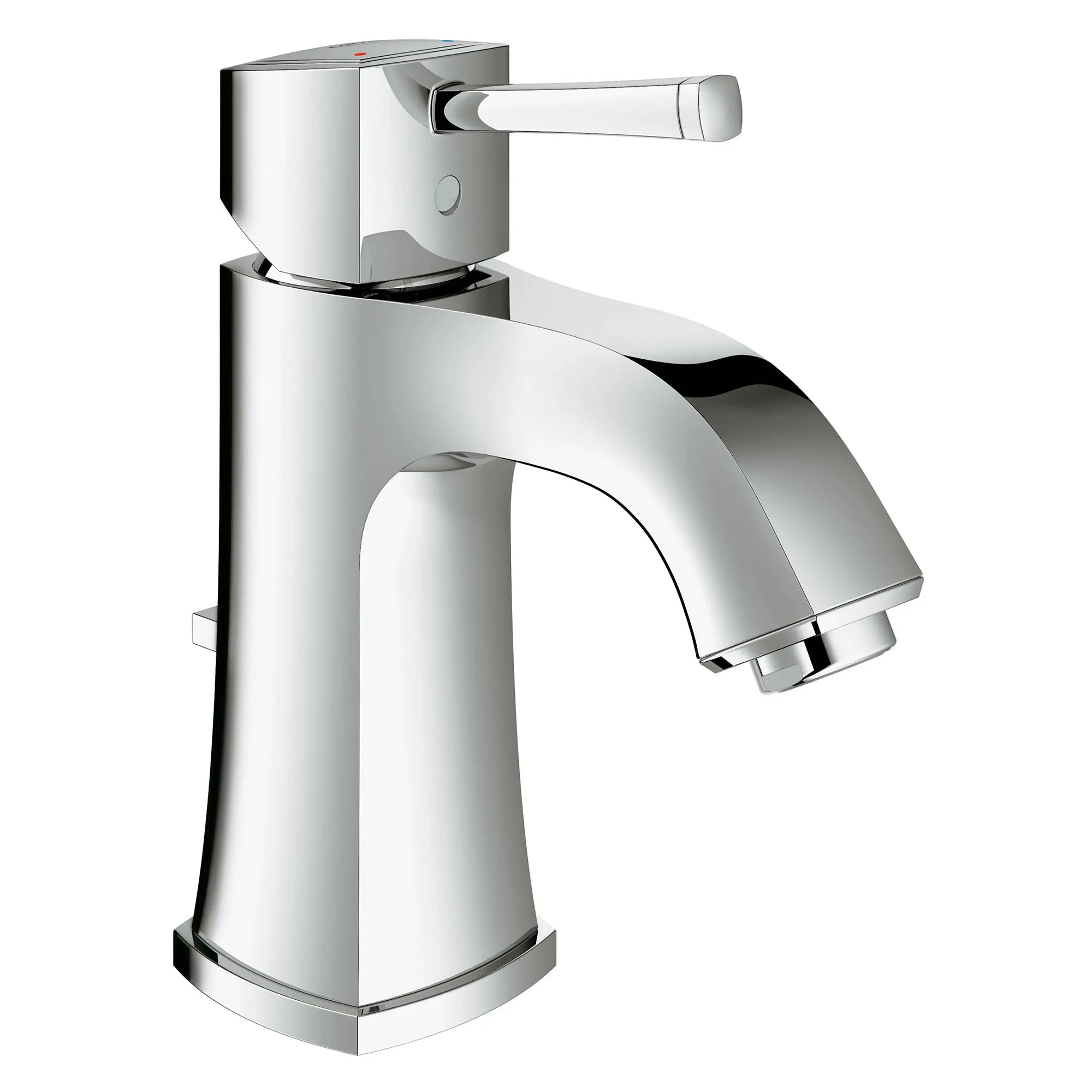 Single Hole Single-Handle M-Size Bathroom Faucet 1.5 GPM // GROHE STARLIGHT CHROME // 163150_23311000-Grandera-OHM-Basin-Low-Spout-US-StarLight-Chrome-Silo_0_CDNwebp.webp