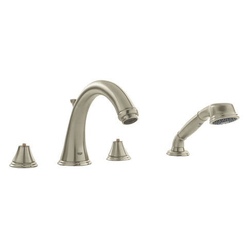 Roman Tub Filler With 2.5 GPM Personal Hand Shower - Brushed Nickel InfinityFinish