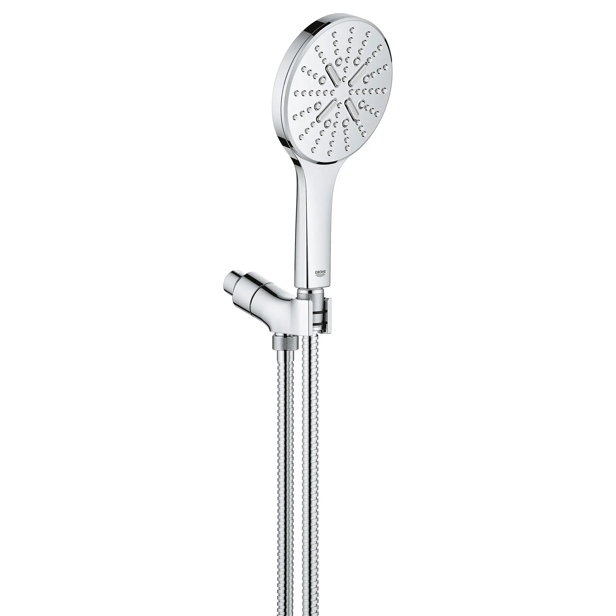Hand Shower Kit - 3 Sprays, 1.75 gpm (6.6 L/min) // GROHE STARLIGHT CHROME // 163164_26604000-Rainshower-Smartactive-Hand-Shower-Set-StarLight-Chrome-Silo_0_CDNwebp.webp