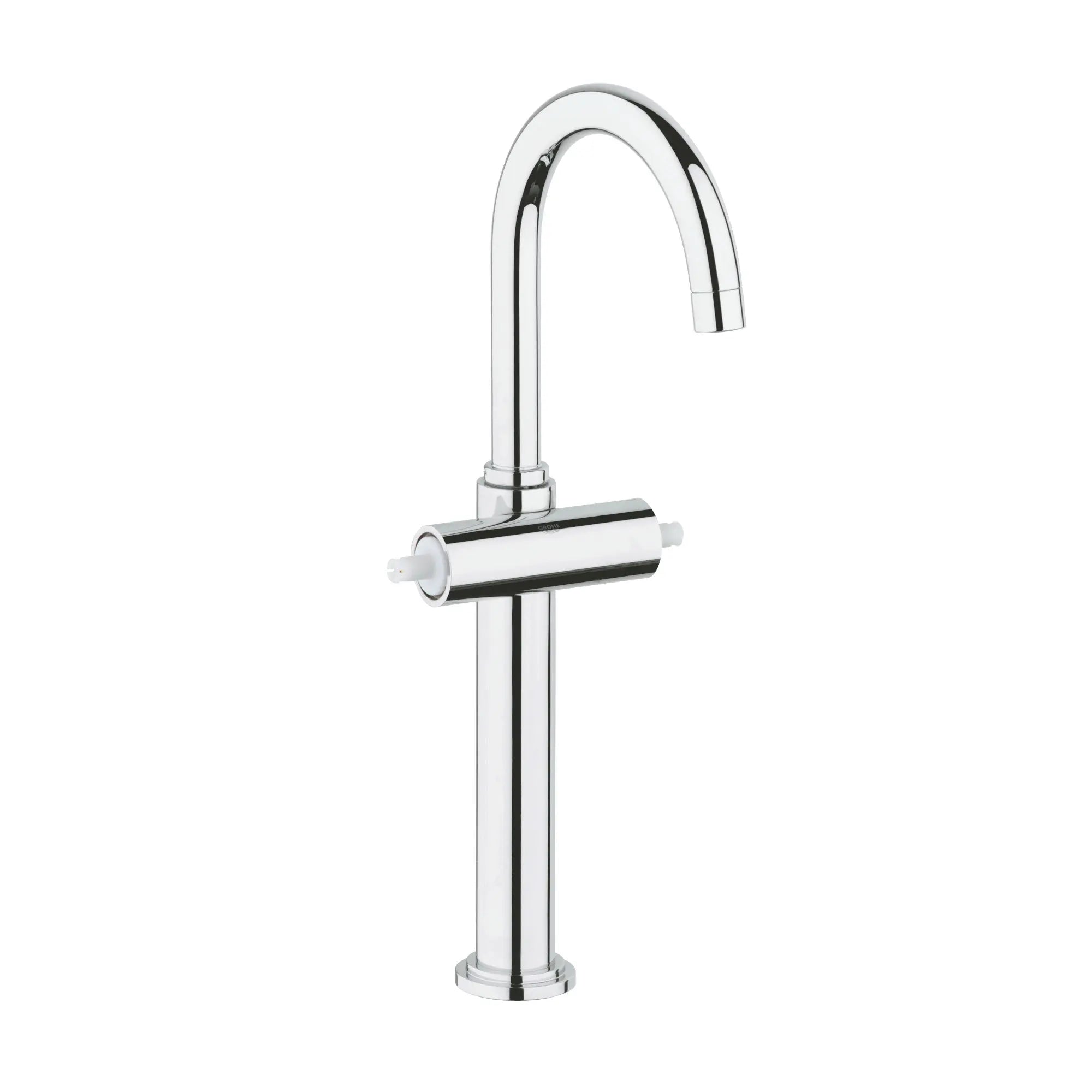 Single Hole 2-Handle Deck Mount Vessel Sink Faucet 1.2 GPM // GROHE STARLIGHT CHROME // 163207_2104600A-ATRIO-Single-Hole-Bathroom-Faucet-XL-Size-Starlight-Chrome-Silo_0_CDNwebp.webp