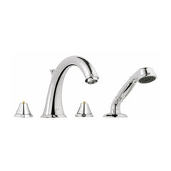 [25073000] 4-Hole 2-Handle Deck Mount Roman Tub Faucet with 2.5 GPM Hand Shower - GROHE StarLight Chrome