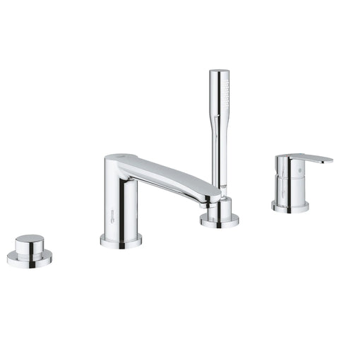 4-Hole Single-Handle Deck Mount Roman Tub Faucet with 1.75 GPM Hand Shower - GROHE StarLight Chrome