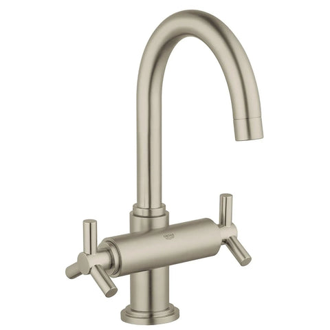 2-Handle Single-Hole High-Arc Bathroom Faucet - 1.5 GPM - Brushed Nickel InfinityFinish