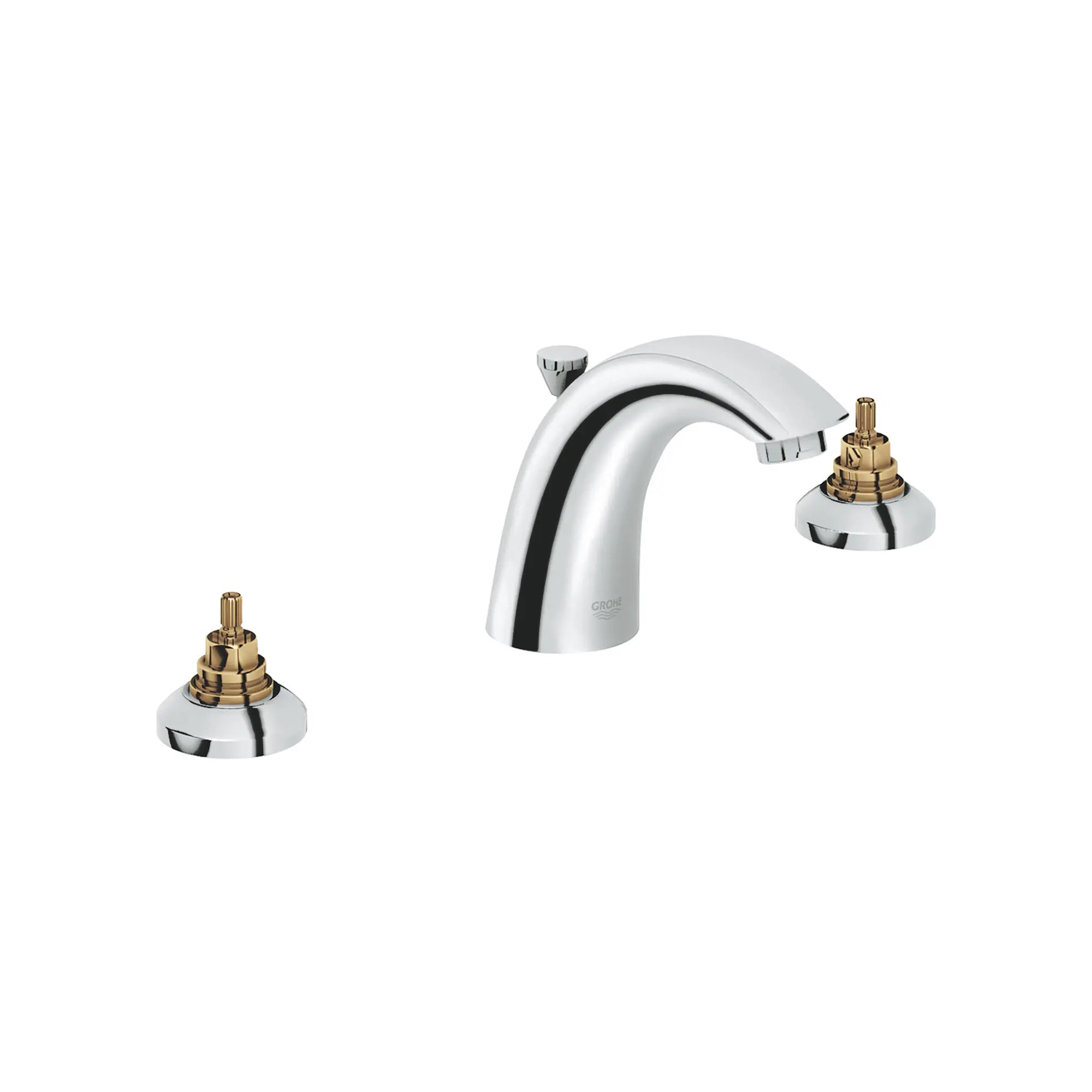 Lavatory 8 in. Widespread 2-Handle Bathroom Faucet - 1.2 GPM // GROHE STARLIGHT CHROME // 163253_2012100A-Arden-Lavatory-Arden-8-in-Widespread-2-Handle-Bathroom-Faucet-12-GPM-in-Chrome-Silo_0_CDNwebp.webp