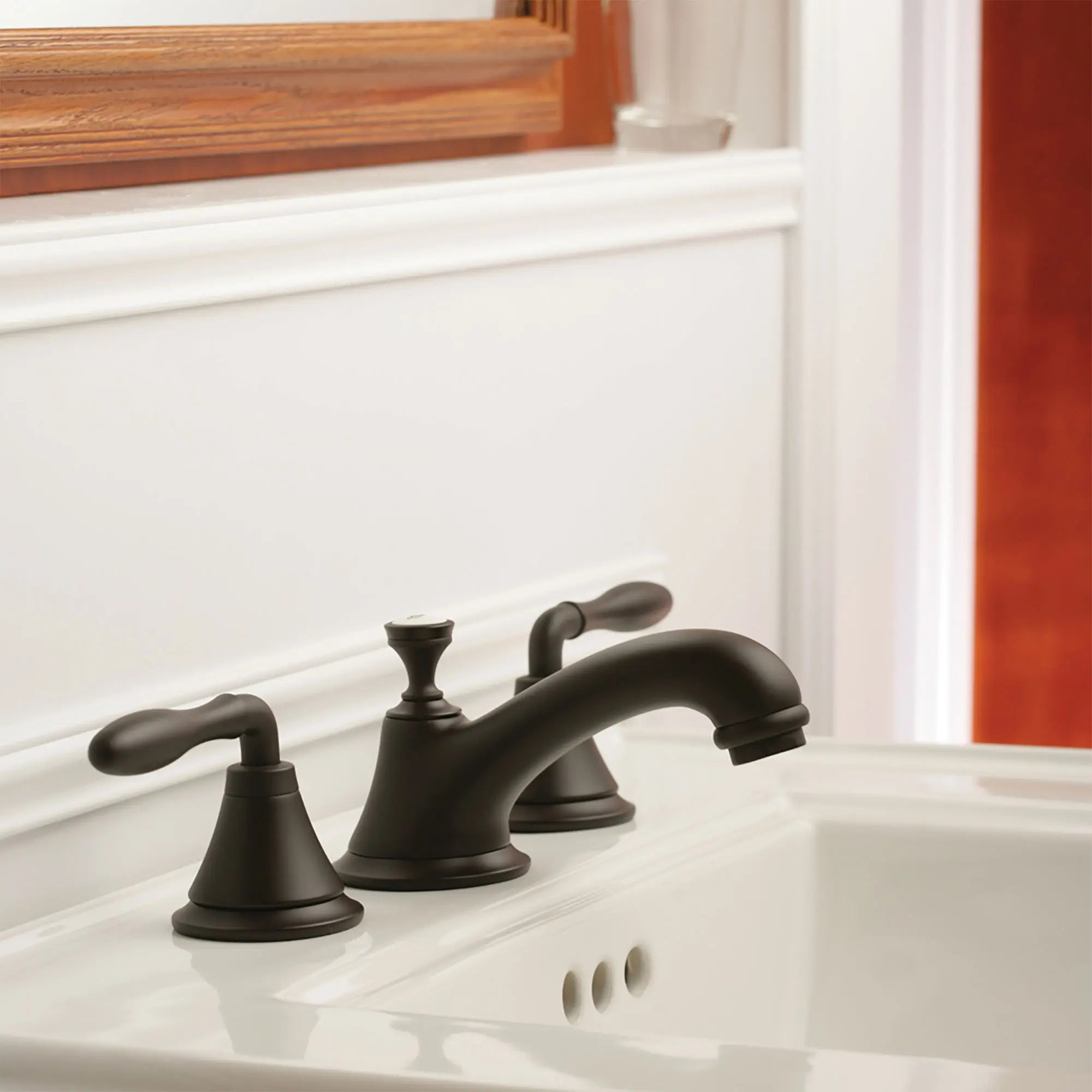 Lavatory Wideset, 1.2 gpm // OIL RUBBED BRONZE // 163266_20800ZB0-Seabury-8-in-Widespread-2-Handle-Low-Arc-Bathroom-Faucet-15-GPM-in-Oil-Rubbed-Bronze-lifestyle_0_CDNwebp.webp