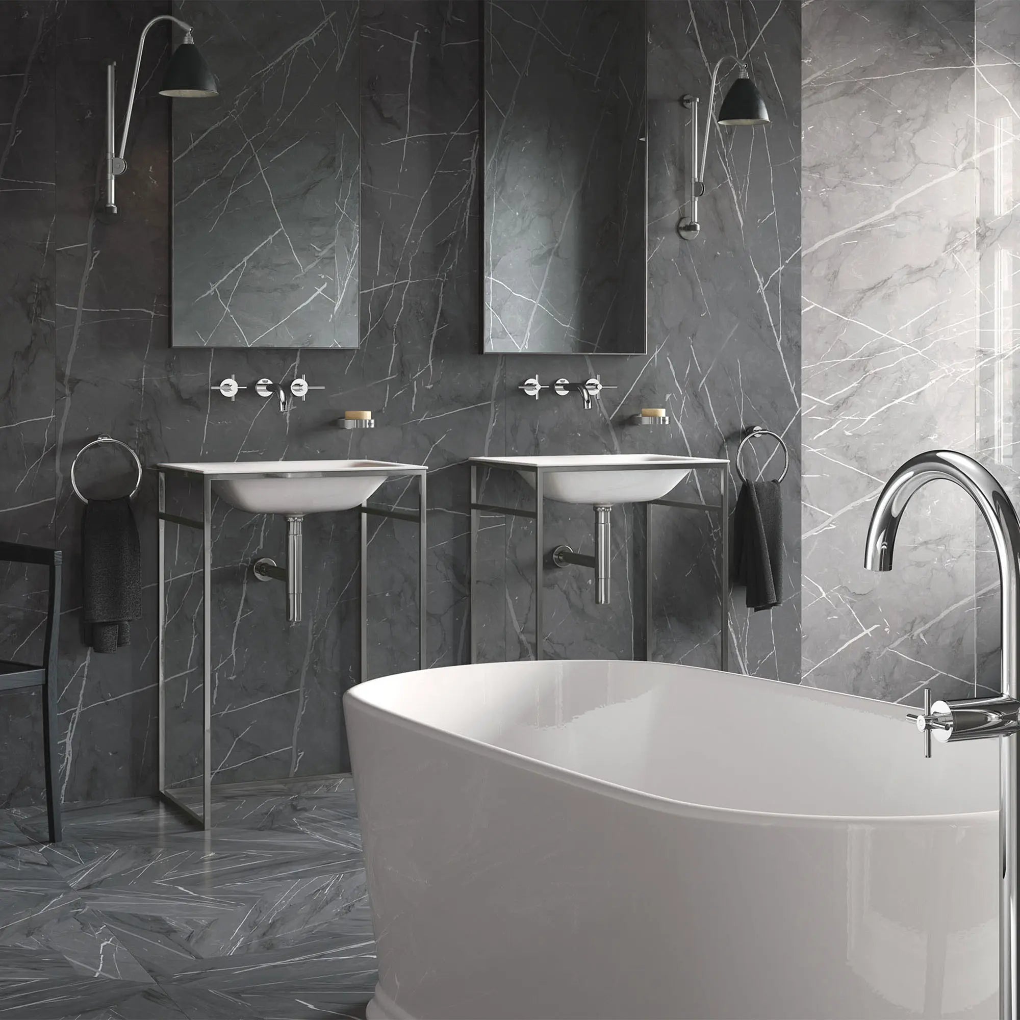 2-Handle 3-Hole Wall Mount Vessel Bathroom Faucet - 1.2 GPM // GROHE STARLIGHT CHROME // 163294_2017300A-Atrio-2-Handle-3-Hole-Wall-Mount-Vessel-Bathroom-Faucet-12-GPM-in-Chrome-Lifestyle-2_0_CDNwebp.webp