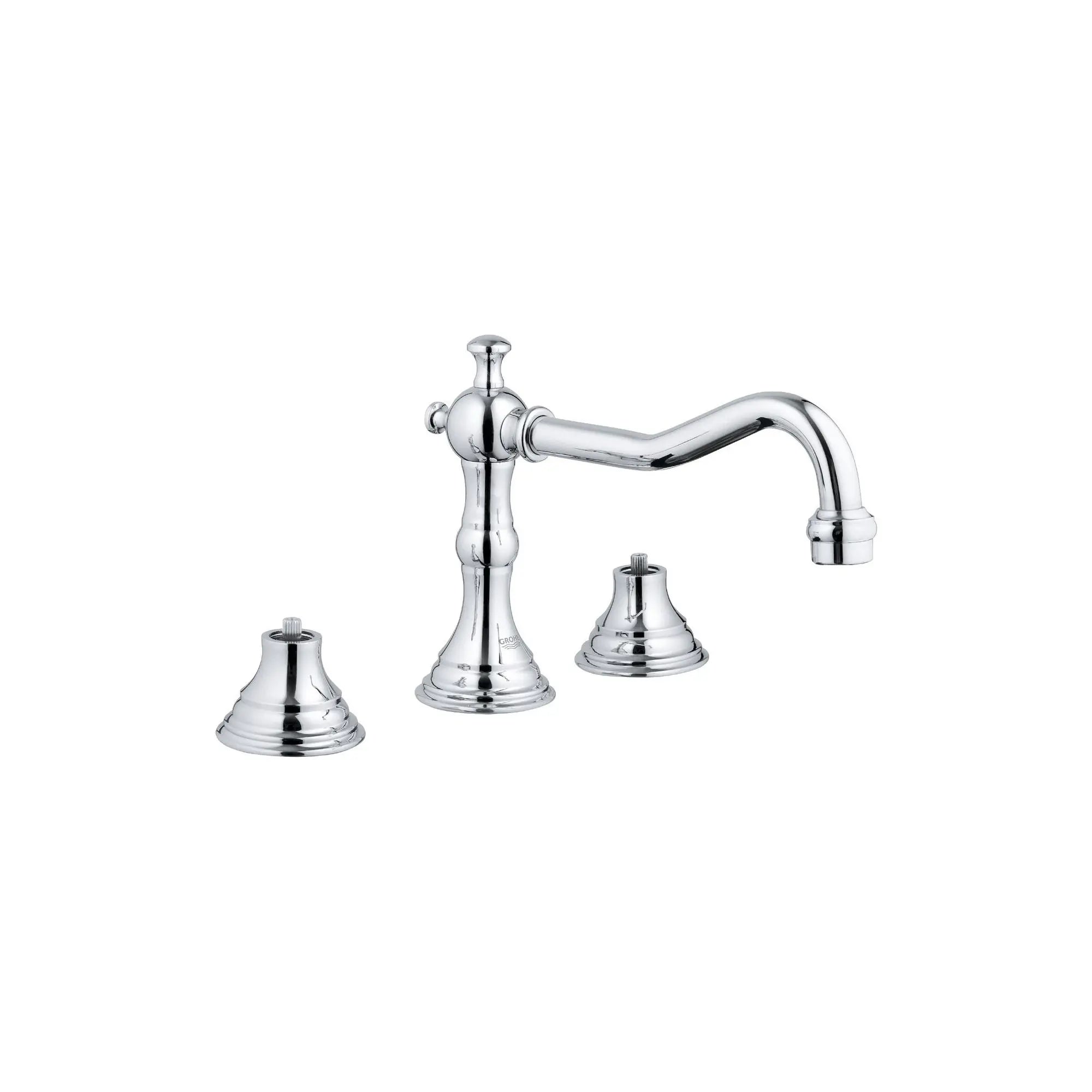 Bridgeford 8 in. Widespread 2-Handle 3-Hole Bathroom Faucet // GROHE STARLIGHT CHROME // 163296_2013400A-Bridgeford-8-in-Widespread-2-Handle-3-Hole-Bathroom-Faucet-12-GPM-in-Chrome-Silo_0_CDNwebp.webp