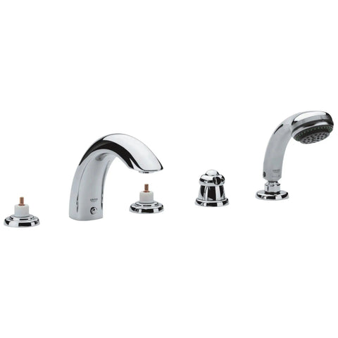Five-Hole Bathtub Faucet with Handshower - GROHE StarLight Chrome