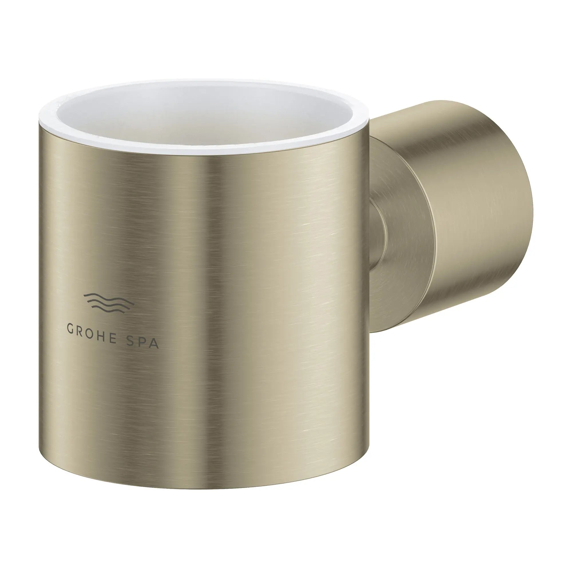 Atrio New Glass Holder // BRUSHED NICKEL INFINITYFINISH // 163446_Atrio_SiloLeft_40884EN0_0001_Feb2023_0_CDNwebp.webp