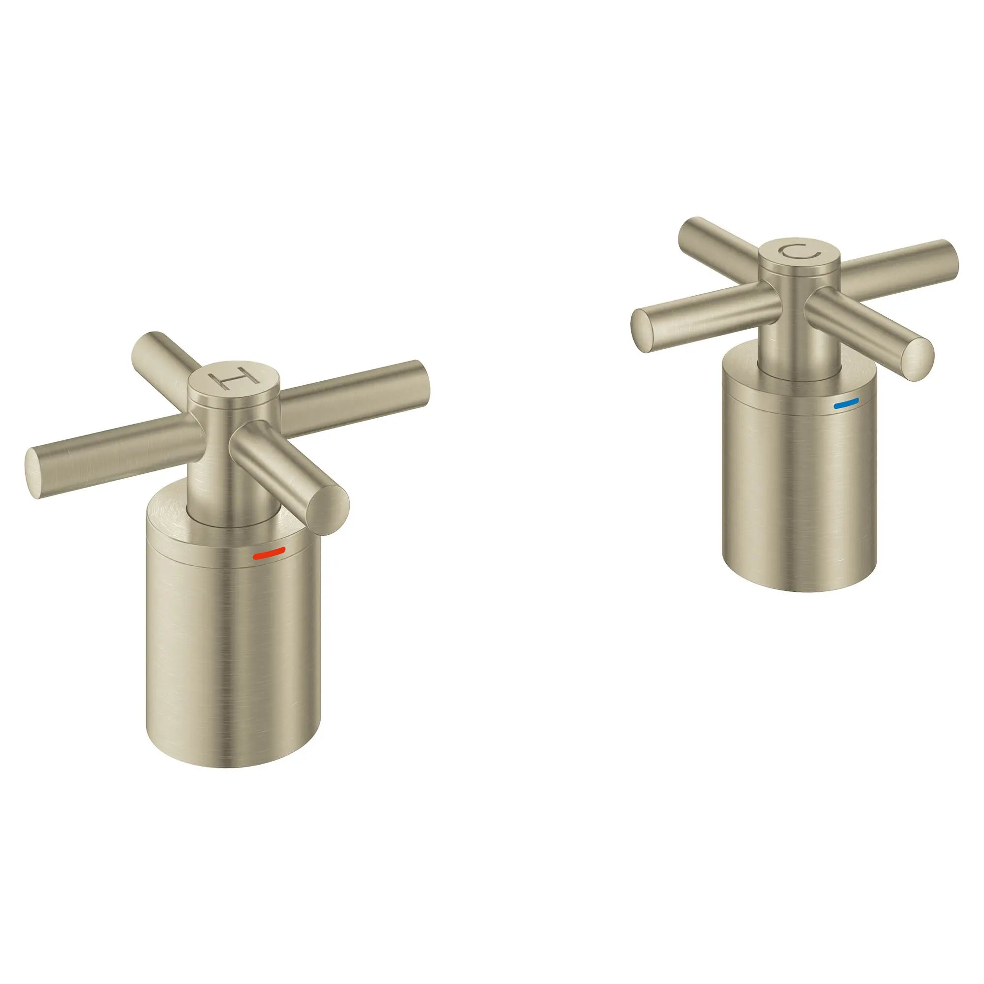 Cross Handles (Pair) // BRUSHED NICKEL INFINITYFINISH // 163504_18033EN3_0_CDNwebp.webp