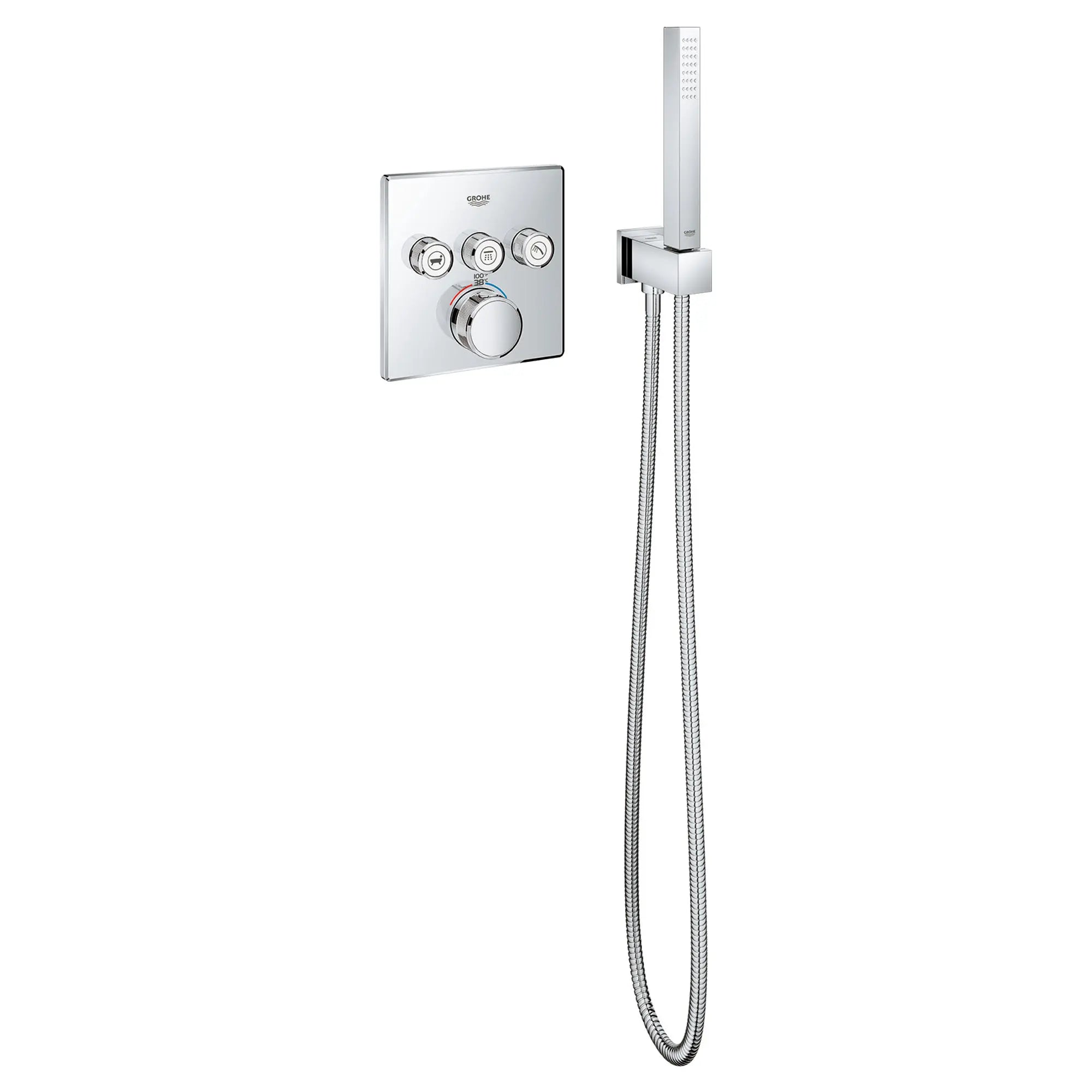 Triple Function Thermostatic Valve Trim // GROHE STARLIGHT CHROME // 163563_ZZH_29142000_Z02_01_0_CDNwebp.webp