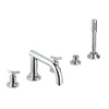 [25049001] 5-Hole 2-Handle Deck Mount Roman Tub Faucet with 1.75 GPM Hand Shower - GROHE StarLight Chrome