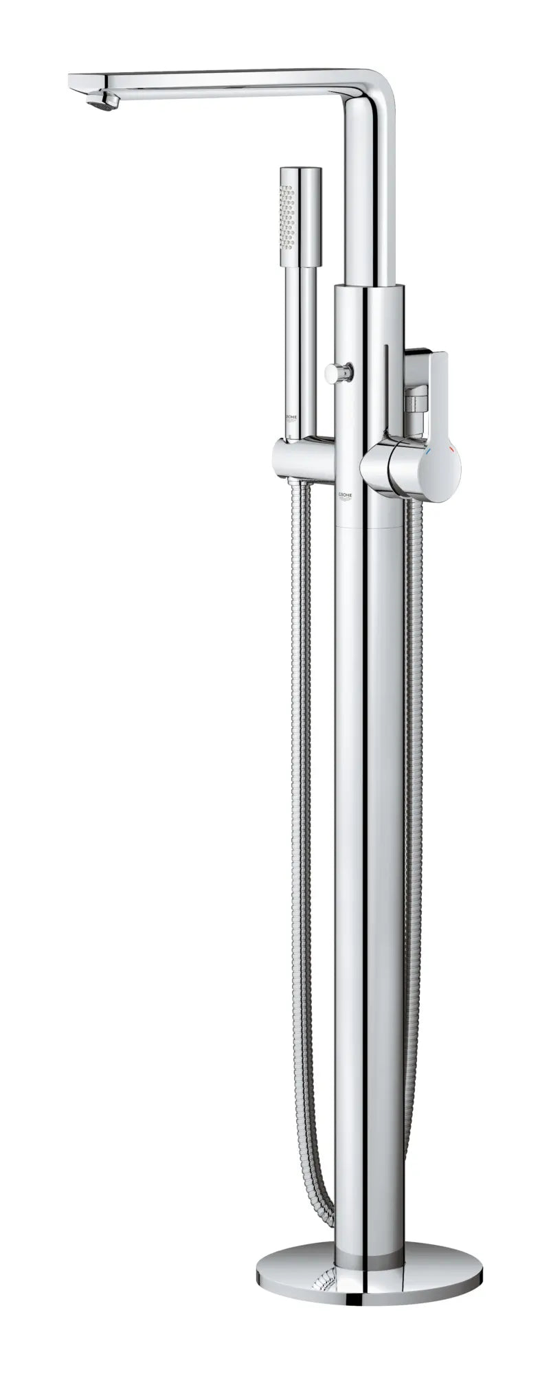 Single-Handle Freestanding Tub Faucet with 1.75 GPM (6.6 L/min) Hand Shower // GROHE STARLIGHT CHROME // 163670_23792001_002_01_0_CDNwebp.webp