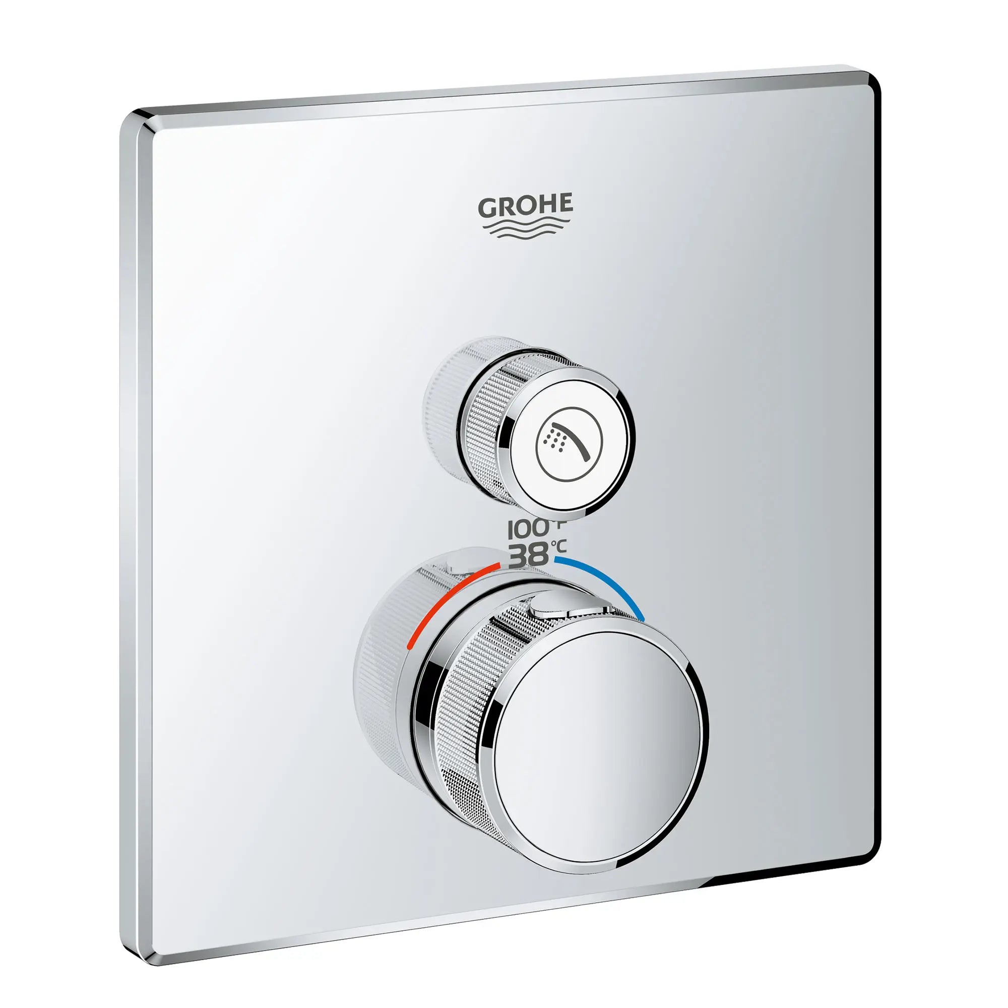 Single Function Thermostatic Valve Trim // GROHE STARLIGHT CHROME // 163695_29140000_0_CDNwebp.webp