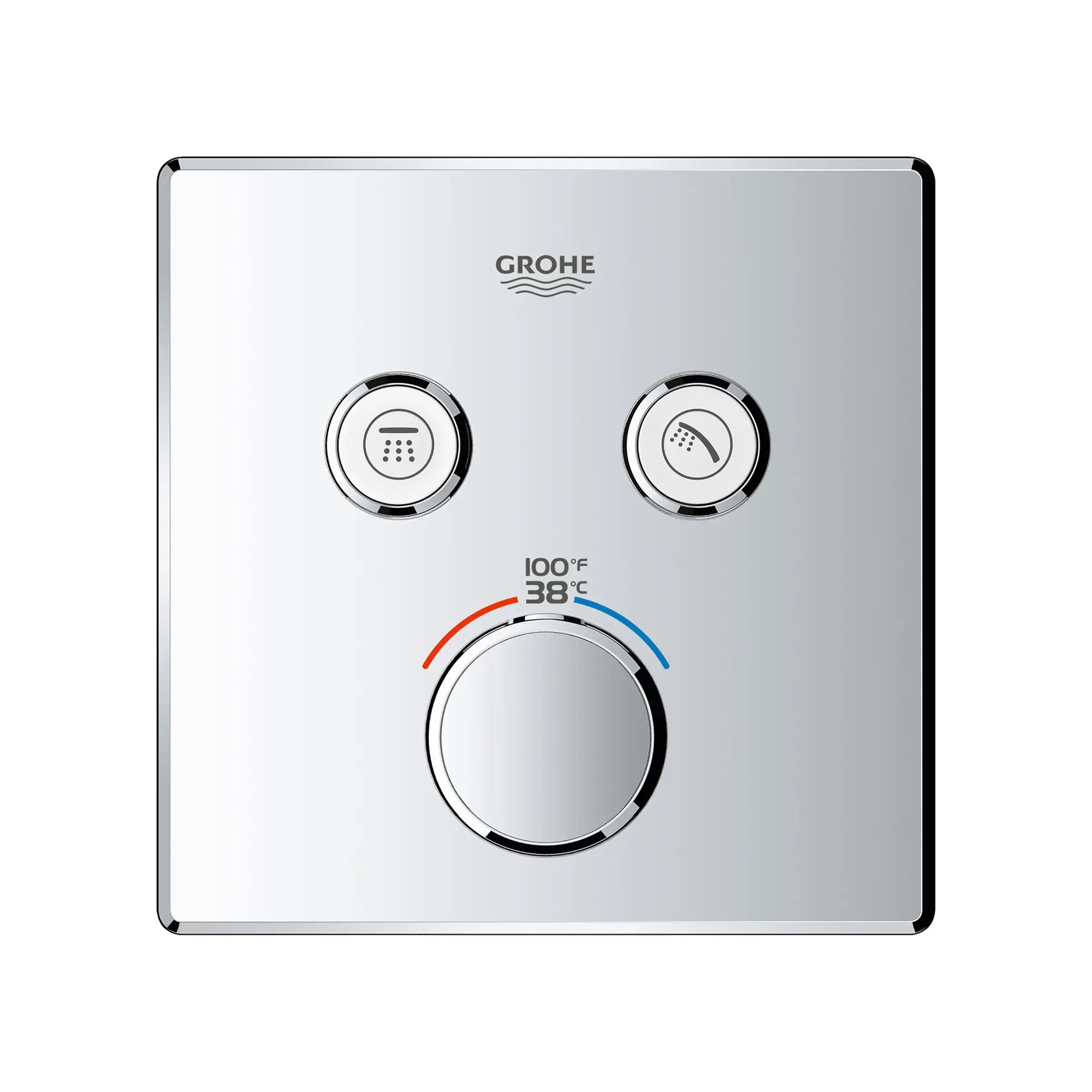 Dual Function Thermostatic Valve Trim // GROHE STARLIGHT CHROME // 163696_29141000_1_0_CDNwebp.webp