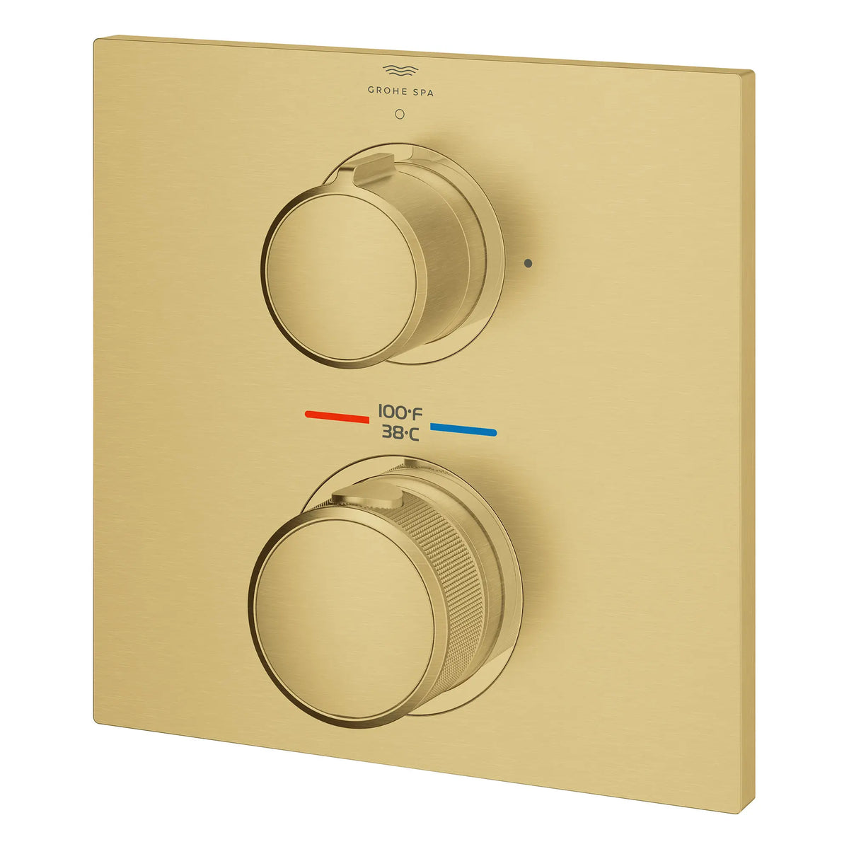Dual Function 2-Handle Thermostatic Valve Trim // BRUSHED COOL SUNRISE // 163787_Allure_SiloLeft_29178GN1_0001_Feb2023_0_CDNwebp_02b46e2b-9dbe-4eb2-bef8-adf2e0beec03.webp