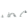 [25502000] 4-Hole 2-Handle Deck Mount Roman Tub Faucet with 2.5 GPM Hand Shower - GROHE StarLight Chrome
