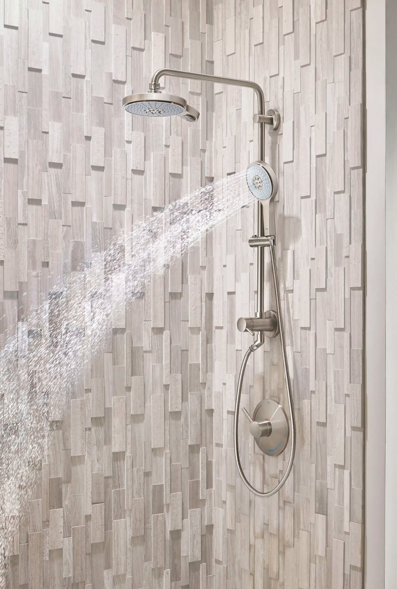 25" Shower System // BRUSHED NICKEL INFINITYFINISH // 163843_Grohe_Retro_Fit_26487EN0_27765ENO_27664ENO_ShowerVigHandheldOn_1__0_CDNwebp.webp