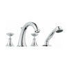 [25073000] 4-Hole 2-Handle Deck Mount Roman Tub Faucet with 2.5 GPM Hand Shower - GROHE StarLight Chrome