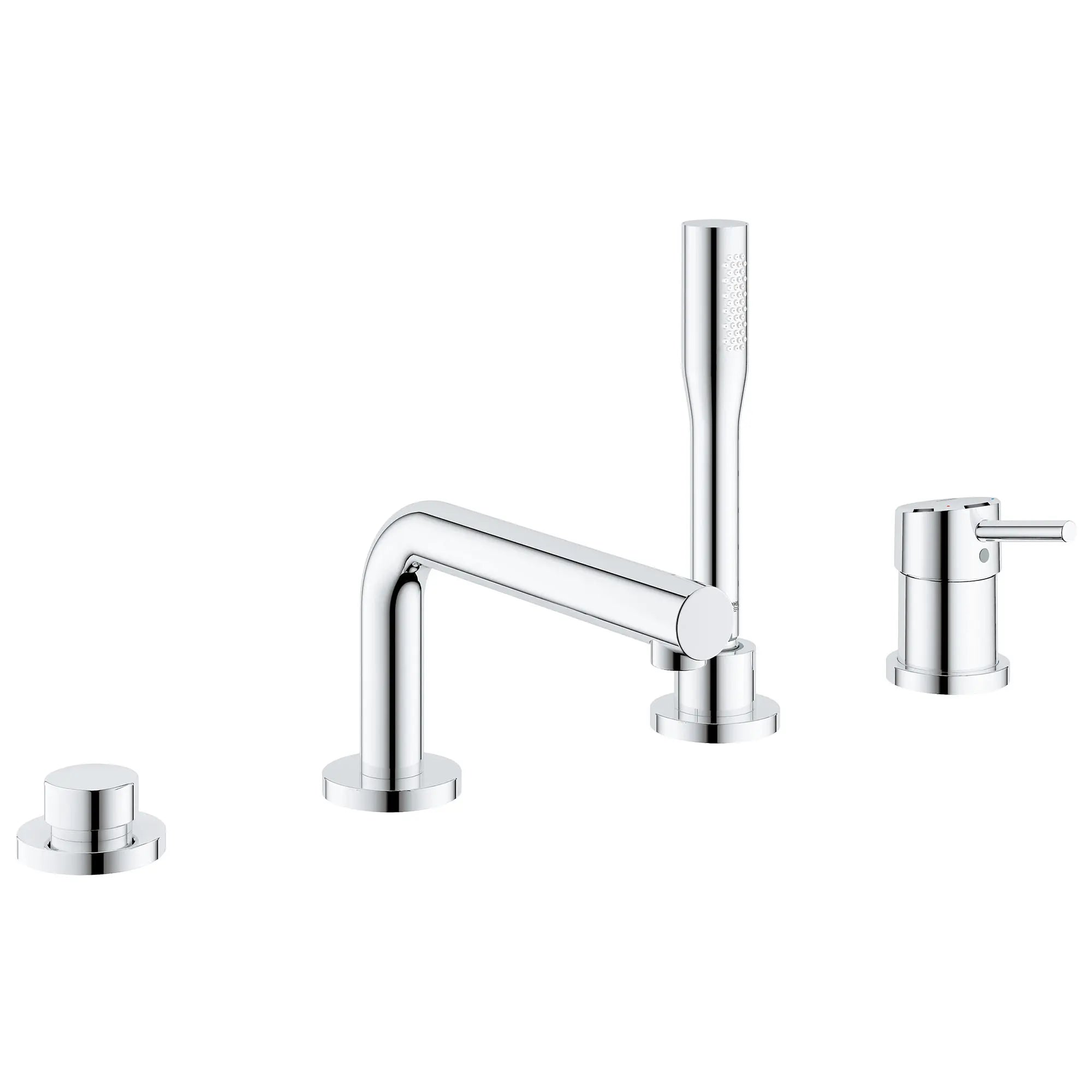 4-Hole Single-Handle Deck Mount Roman Tub Faucet with 1.75 GPM (6.6 L/min) Hand Shower // GROHE STARLIGHT CHROME // 164049_19576002_0_CDNwebp.webp