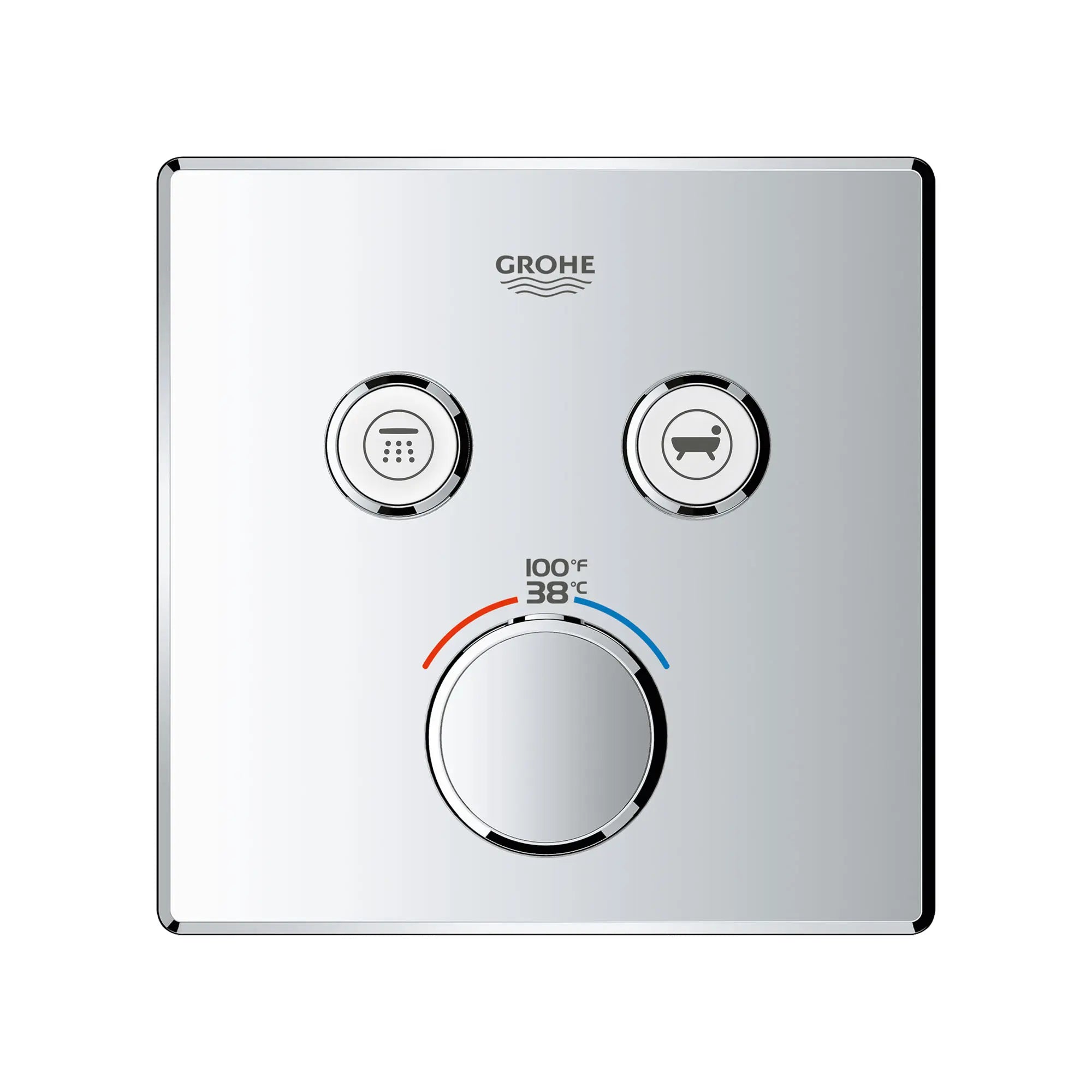 Dual Function Thermostatic Valve Trim // GROHE STARLIGHT CHROME // 164064_29141000_3_0_CDNwebp.webp