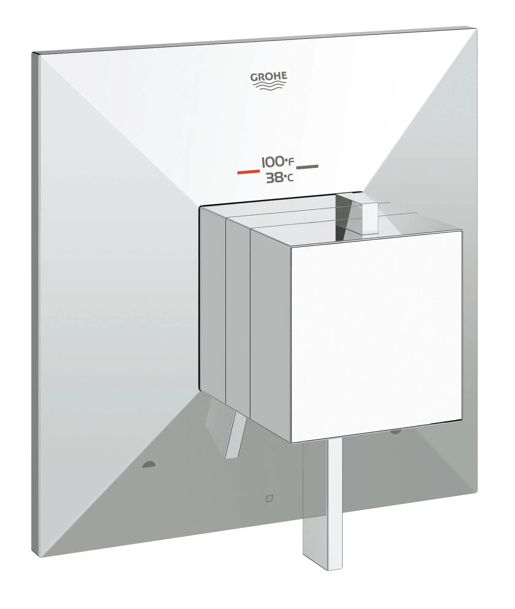 Dual Function Thermostatic Valve Trim // GROHE STARLIGHT CHROME // 164114_19794000_0_CDNwebp.webp