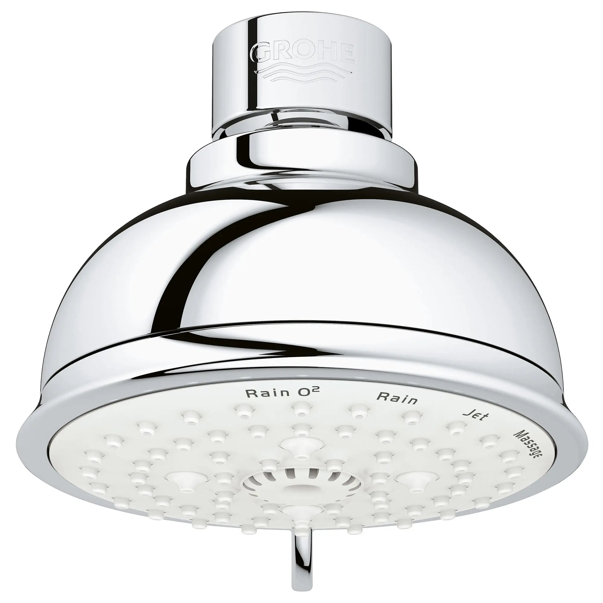 100 Shower Head, 4" - 4 Sprays, 2.5 GPM (9.5 L/min) // GROHE STARLIGHT CHROME // 164235_27610001_0_CDNwebp.webp