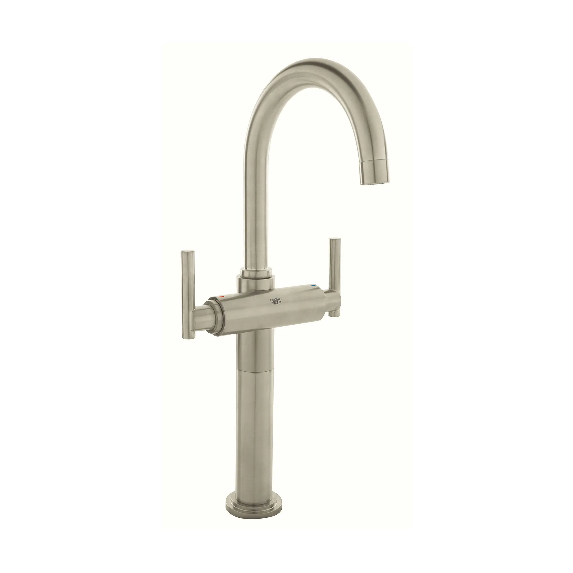 2-Handle Single-Hole High Arc Vessel Bathroom Faucet - 1.5 GPM // BRUSHED NICKEL INFINITYFINISH // 164254_21046EN0-Atrio-2-Handle-Single-Hole-High-Arc-Vessel-Bathroom-Faucet-15-GPM-in-Brushed-Nickel-Silo-1_0_CDNwebp.webp