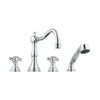 [25080000] 4-Hole 2-Handle Deck Mount Roman Tub Faucet with 2.5 GPM Hand Shower - GROHE StarLight Chrome