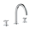 [25048003] 3-Hole 2-Handle Deck Mount Roman Tub Faucet - GROHE StarLight Chrome