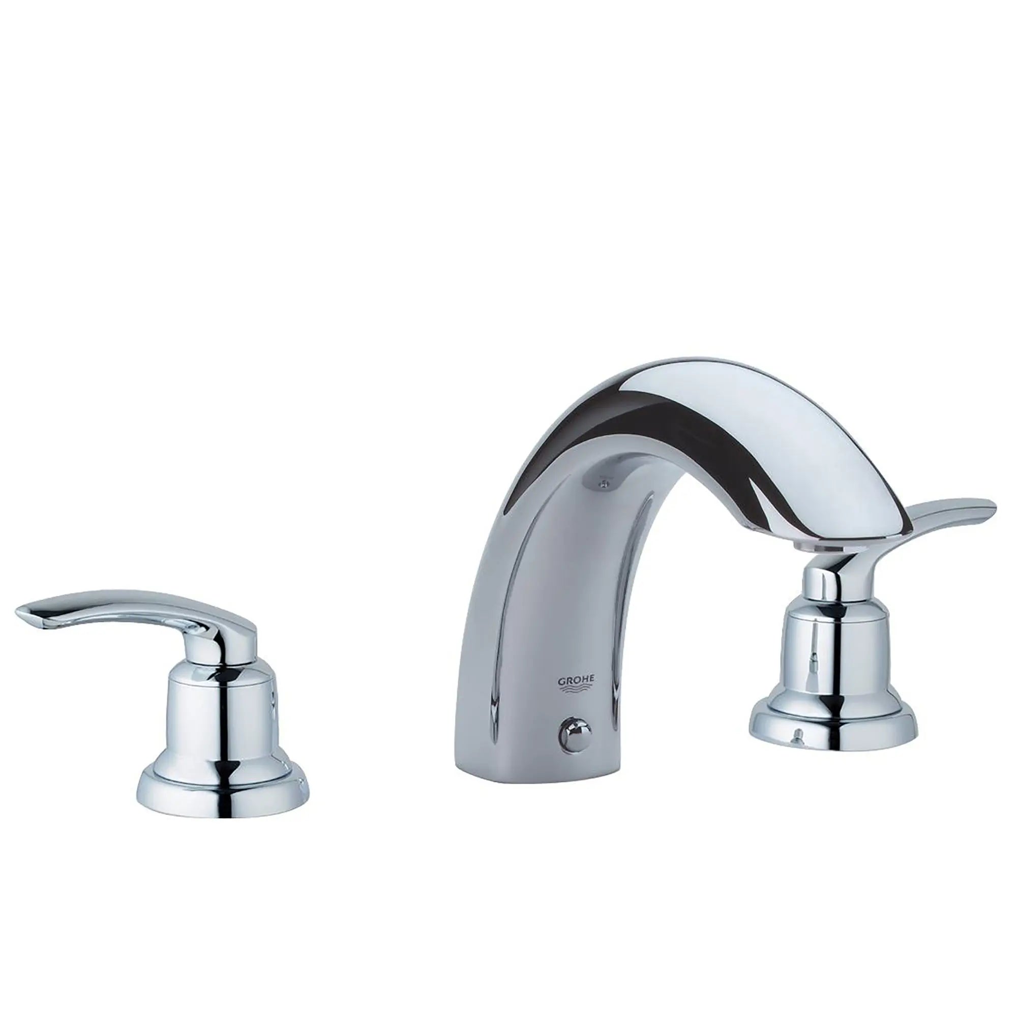 Tree Hole Roman Bathtub Faucet // GROHE STARLIGHT CHROME // 164260_25596000-Talia-3-Hole-Bath-Combination-in-Chrome-Silo-4_0_CDNwebp.webp