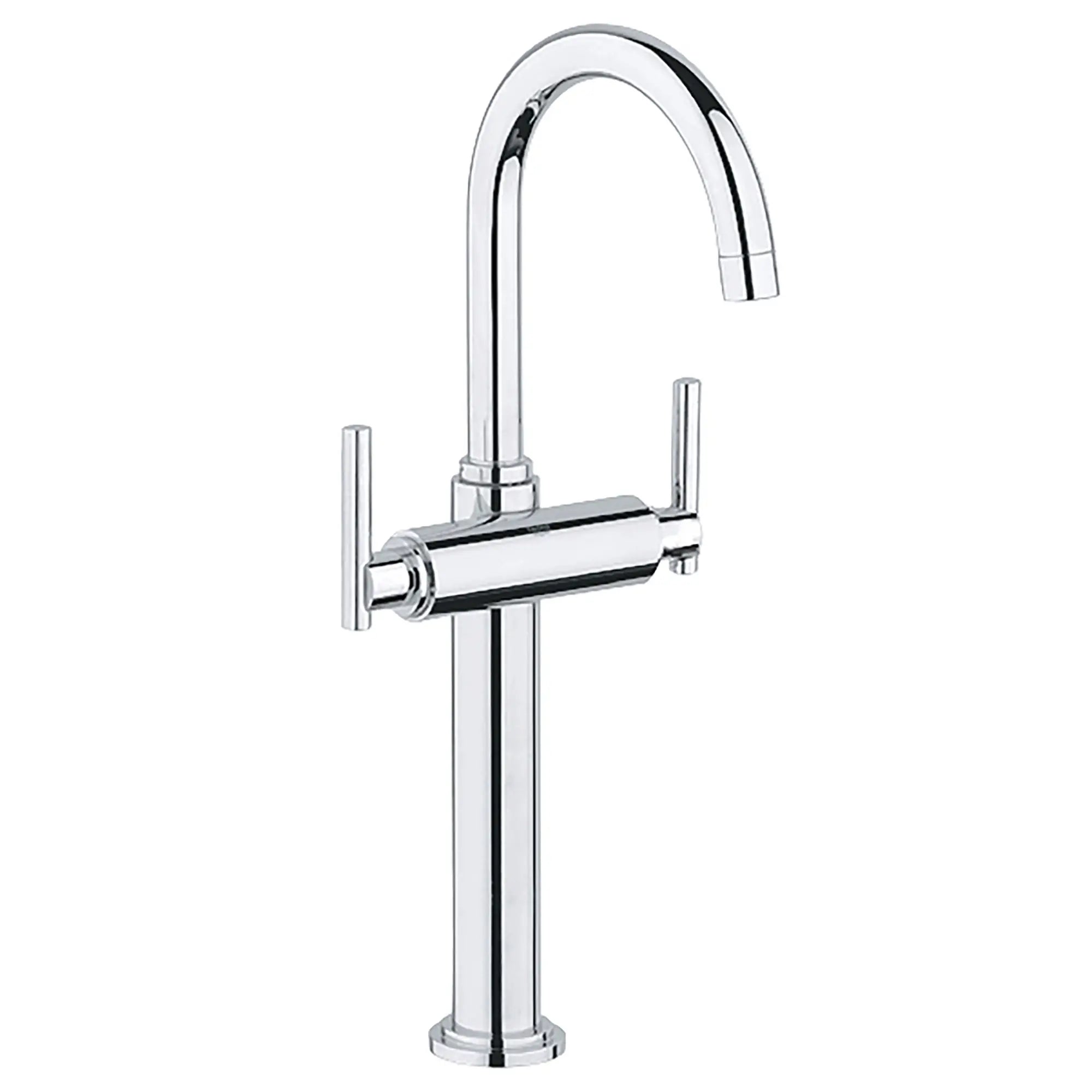 Single Hole 2-Handle Deck Mount Vessel Sink Faucet 1.2 GPM // GROHE STARLIGHT CHROME // 164347_Atrio-2-Handle-Single-Hole-High-Arc-Vessel-Bathroom-Faucet-12-GPM-in-Chrome-Silo-1_0_CDNwebp.webp