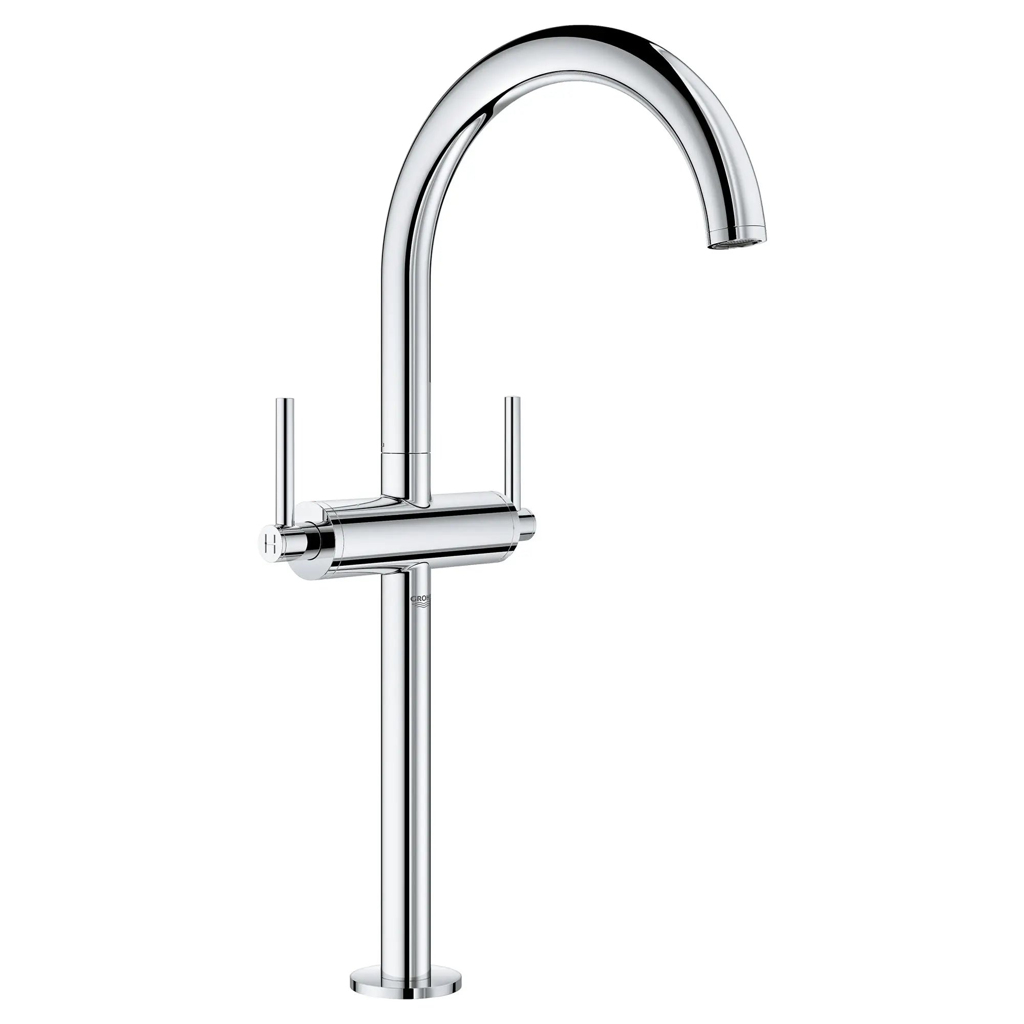Single Hole Two-Handle Deck Mount Vessel Sink Faucet 1.2 GPM // GROHE STARLIGHT CHROME // 164374_21046003_Z02_01_0_CDNwebp.webp