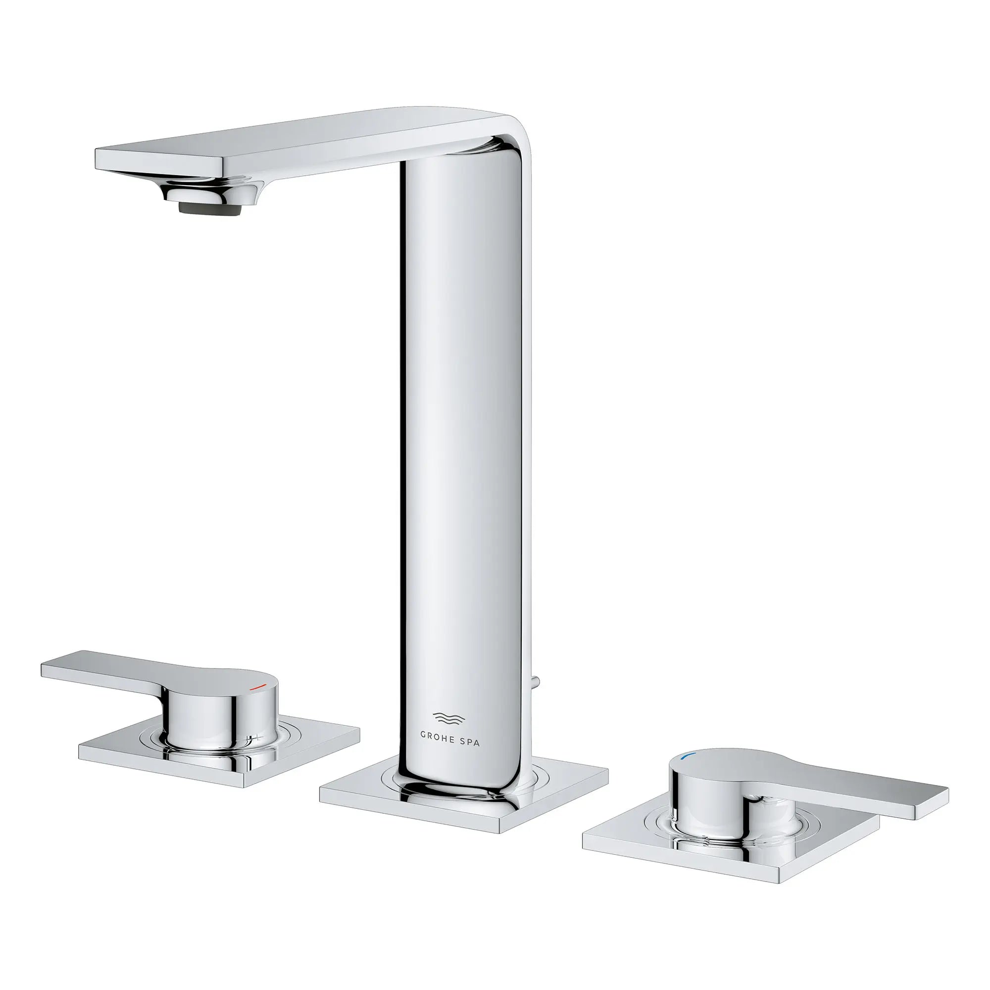 Allure 8-inch Widespread 2-Handle M-Size Bathroom Faucet, 1.2 GPM (4.5 L/min) // GROHE STARLIGHT CHROME // 164401_Allure_SiloLeft_20584001_0001_Feb2023_0_CDNwebp.webp