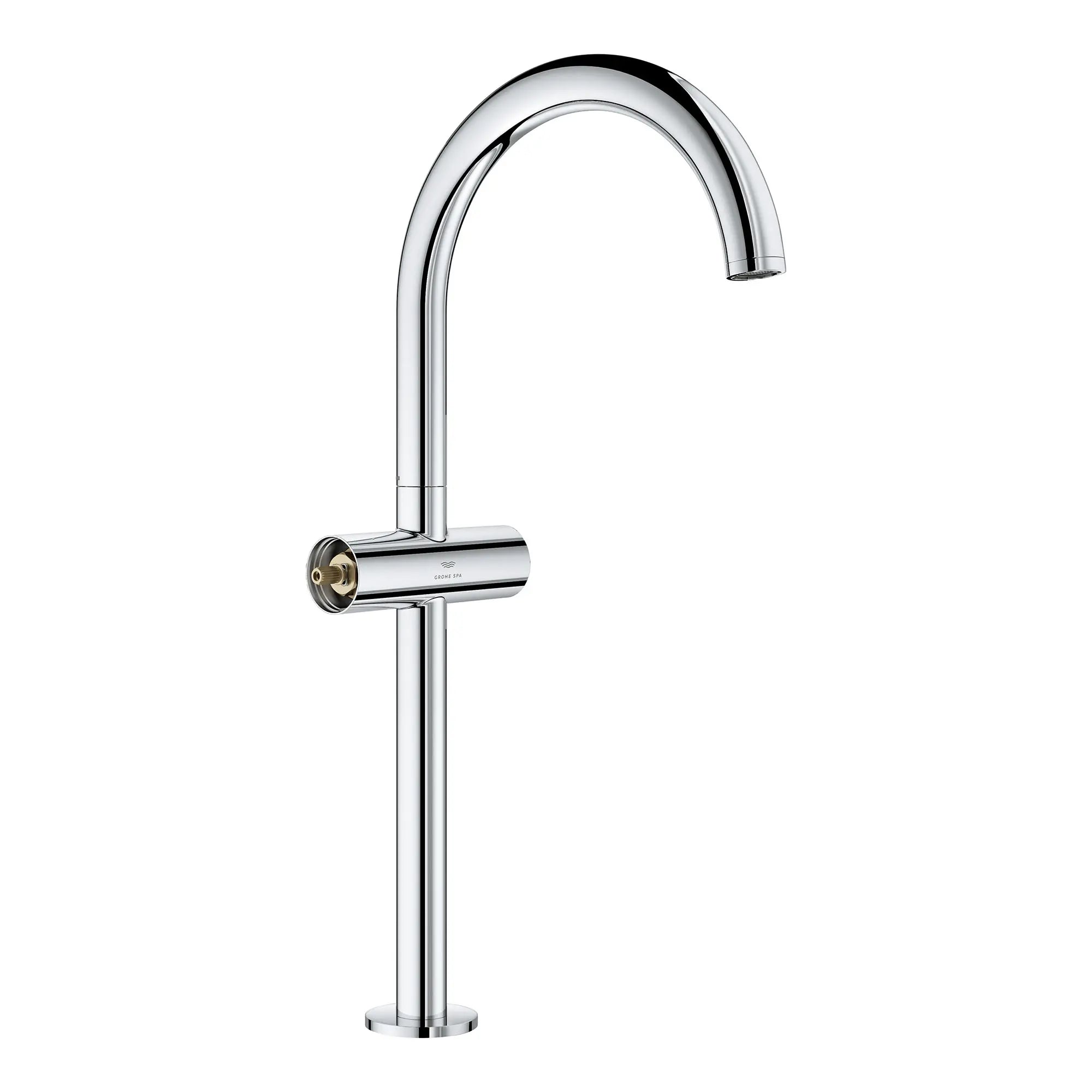 Atrio Single Hole Two-Handle Vessel Sink Faucet without Handles, 1.2 GPM (4.5 L/min) // GROHE STARLIGHT CHROME // 164421_Atrio_SiloRight_21161000_0003_Feb2023_0_CDNwebp.webp