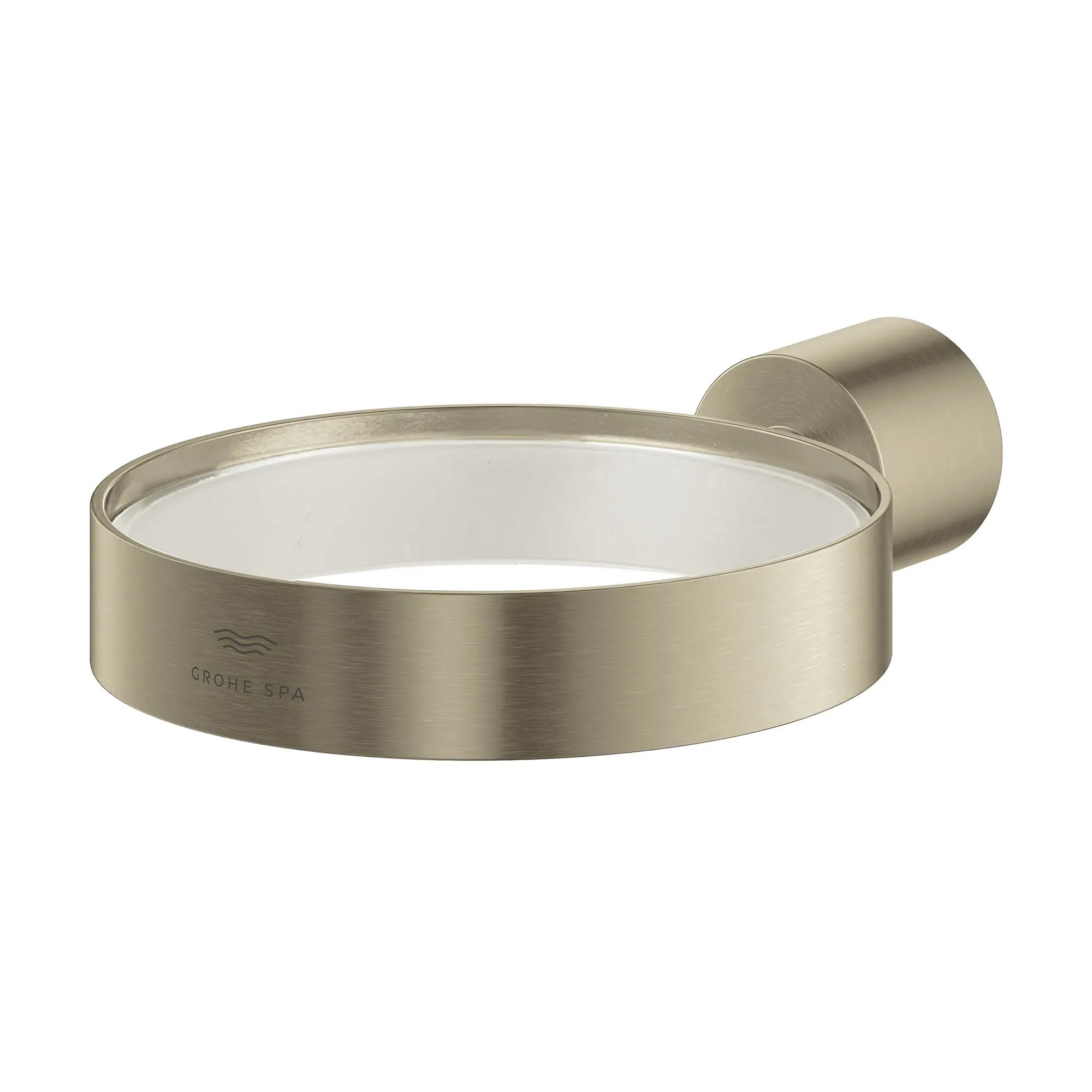 Holder For Glass, Soap Dish Or Soap Dispenser // BRUSHED NICKEL INFINITYFINISH // 164440_Atrio_SiloLeft_40885EN0_0001_Feb2023_0_CDNwebp.webp