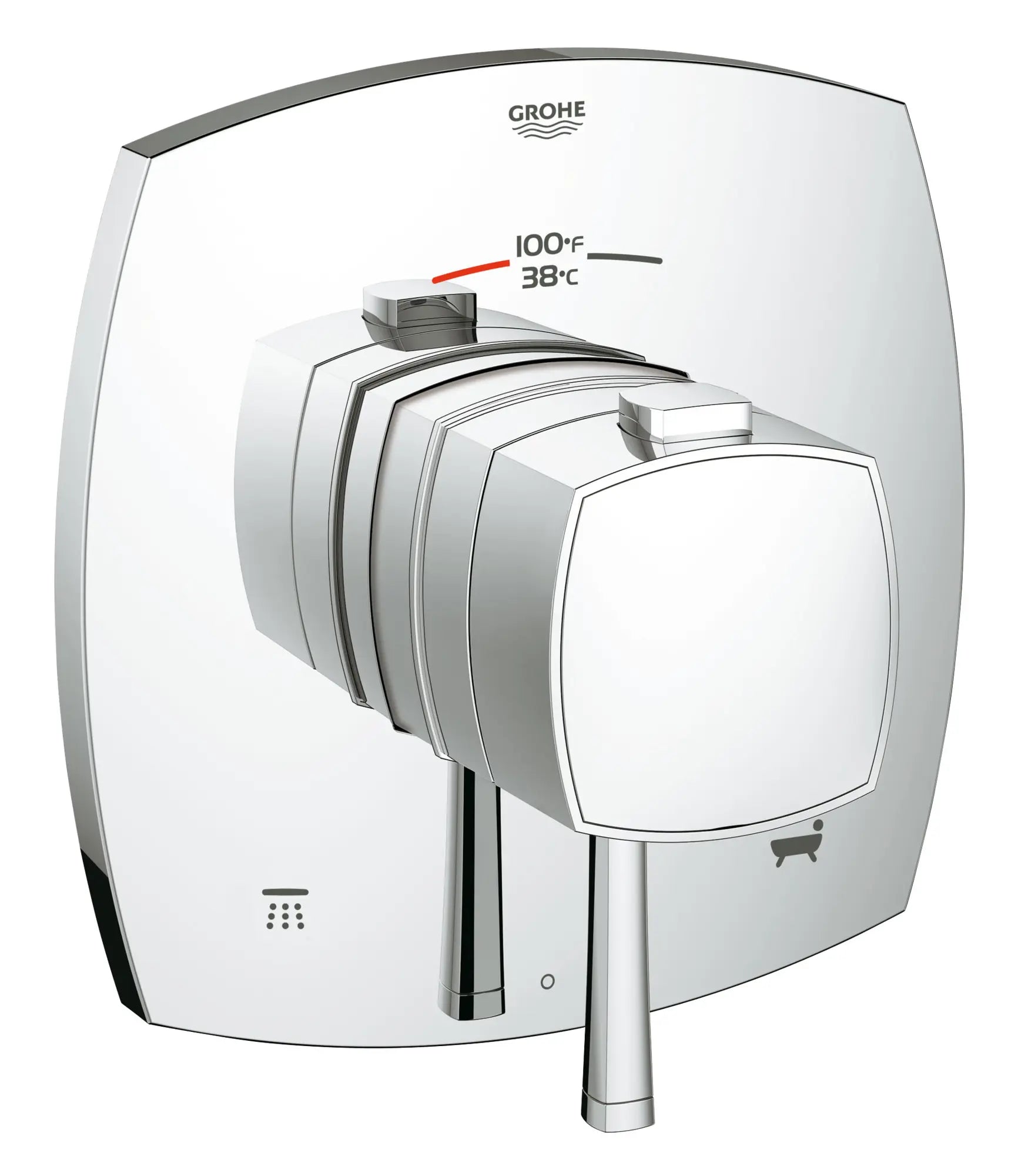 Dual Function Thermostatic Valve Trim // GROHE STARLIGHT CHROME // 164588_19939000_0_CDNwebp.webp