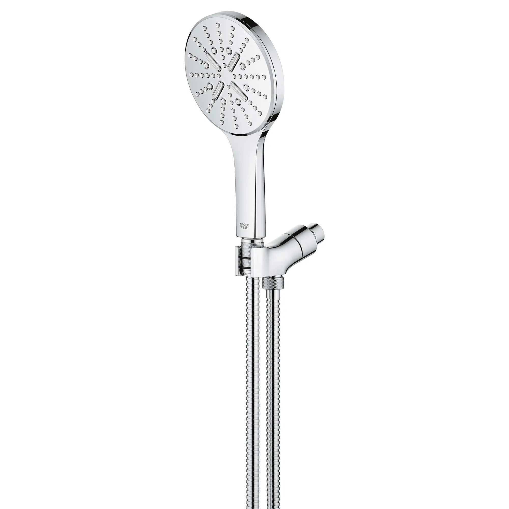 Hand Shower Kit - 3 Sprays, 1.75 gpm (6.6 L/min) // GROHE STARLIGHT CHROME // 164618_26604000-Rainshower-Smartactive-Hand-Shower-Set-StarLight-Chrome-Silo-1_0_CDNwebp.webp