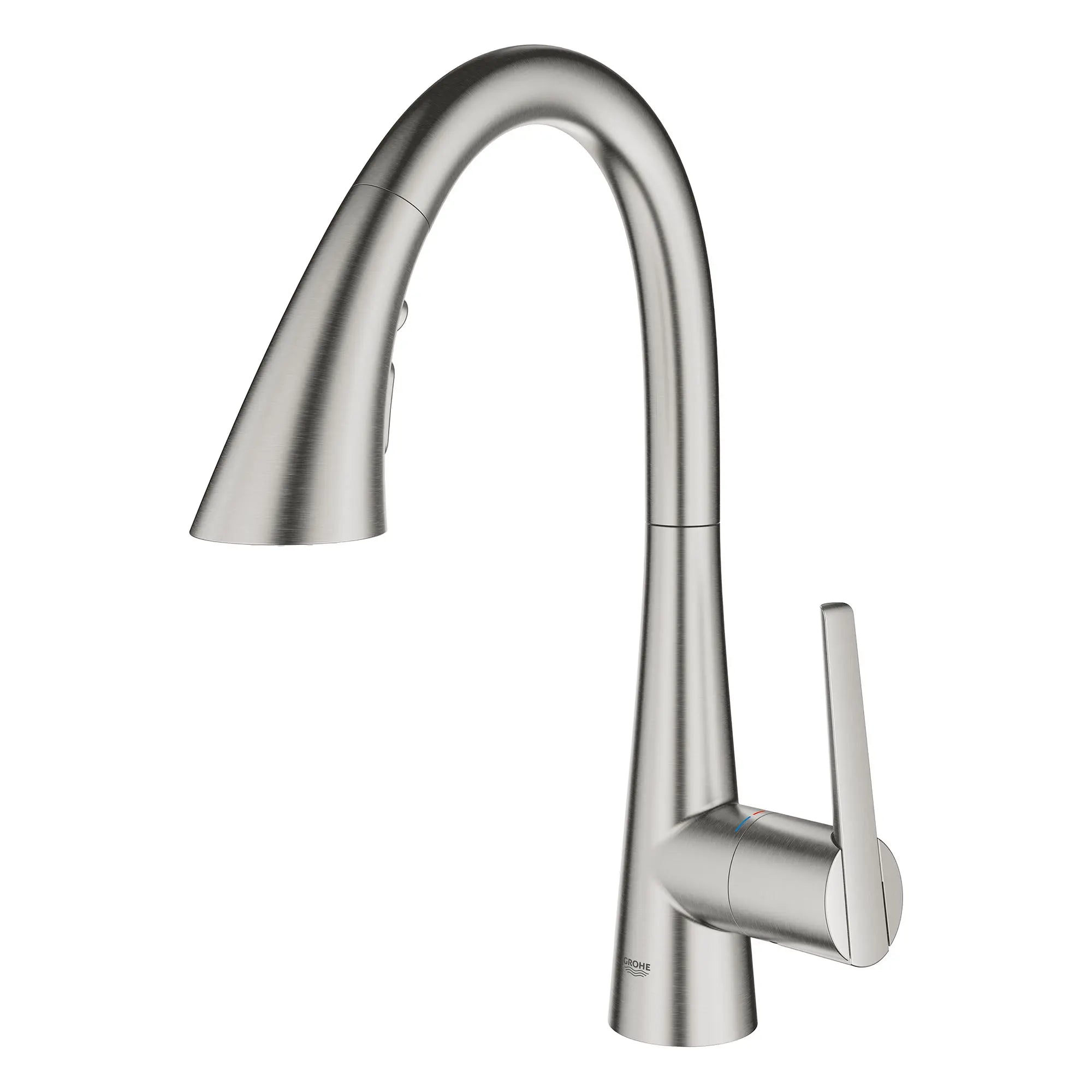 GROHE Zedra Single-Handle Pull Down Triple Spray Bar Faucet 1.75 GPM (6.6 L/min) // SUPERSTEEL INFINITYFINISH // 164691_30368DC2_1_0_CDNwebp.webp