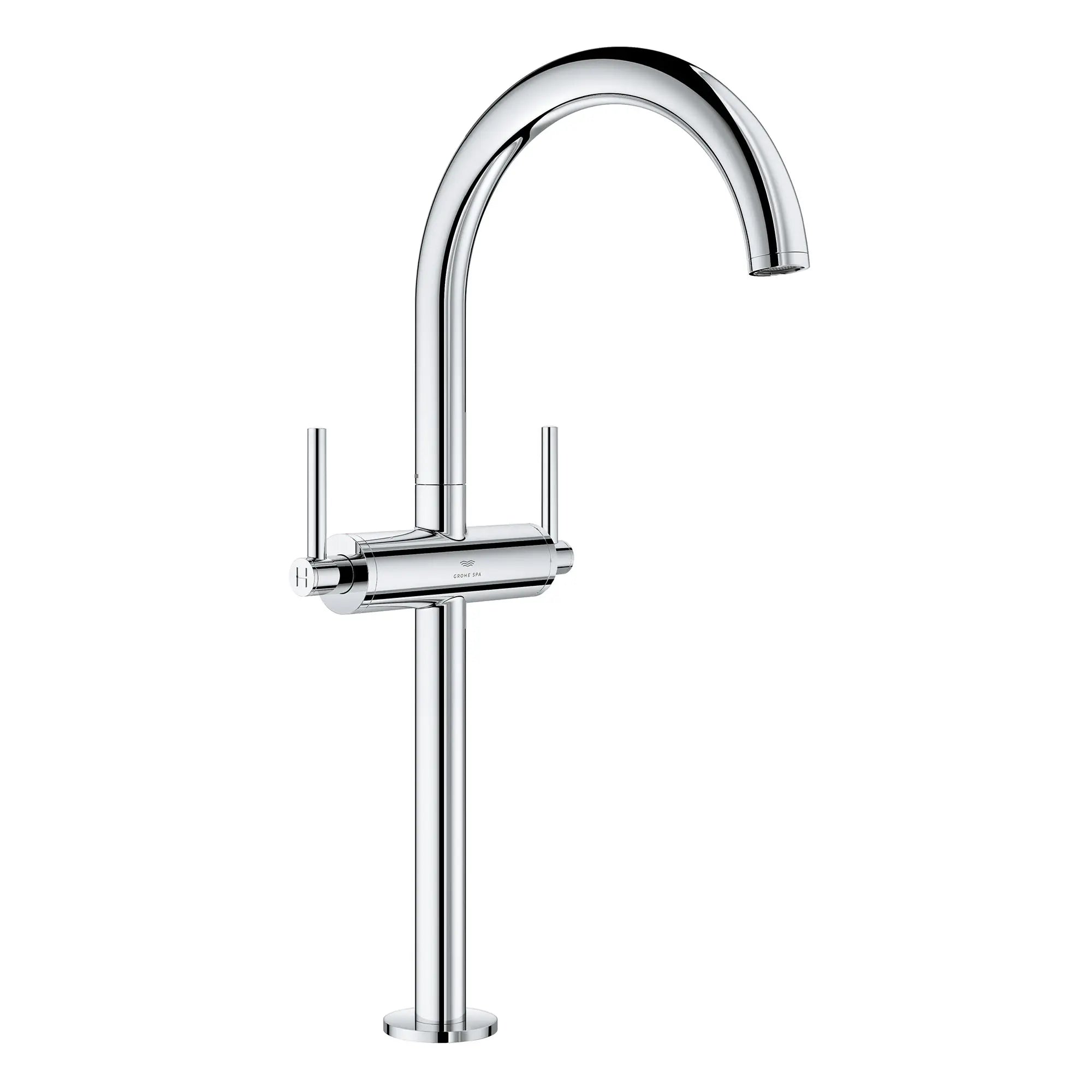 Atrio Single Hole Two-Handle Vessel Sink Faucet without Handles, 1.2 GPM (4.5 L/min) // GROHE STARLIGHT CHROME // 164831_Atrio_SiloRight_21161000_0002_Feb2023_0_CDNwebp.webp