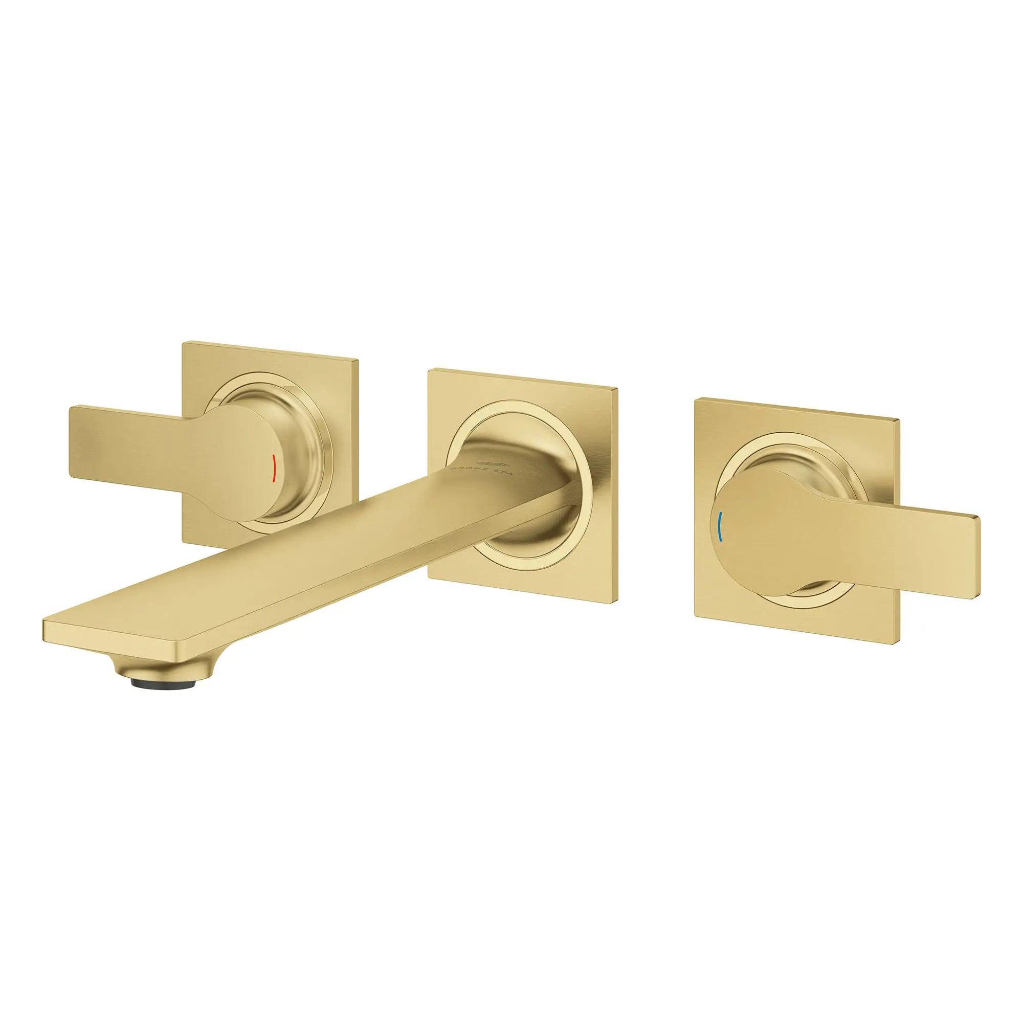 Allure 2-Handle Wall Mount Faucet, 1.2 GPM (4.5 L/min) // BRUSHED COOL SUNRISE // 164840_Allure_SiloLeft_20586GN1_0001_Feb2023_0_CDNwebp_94572d91-e7db-4003-8b32-6729cbafbf64.webp