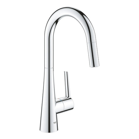 GROHE Zedra Single-Handle Pull Down Kitchen Faucet Dual Spray 1.75 GPM (6.6 L/min) - GROHE StarLight Chrome