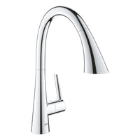 [32298003] GROHE Zedra Single-Handle Pull Down Kitchen Faucet Triple Spray 1.75 GPM (6.6 L/min) - GROHE StarLight Chrome
