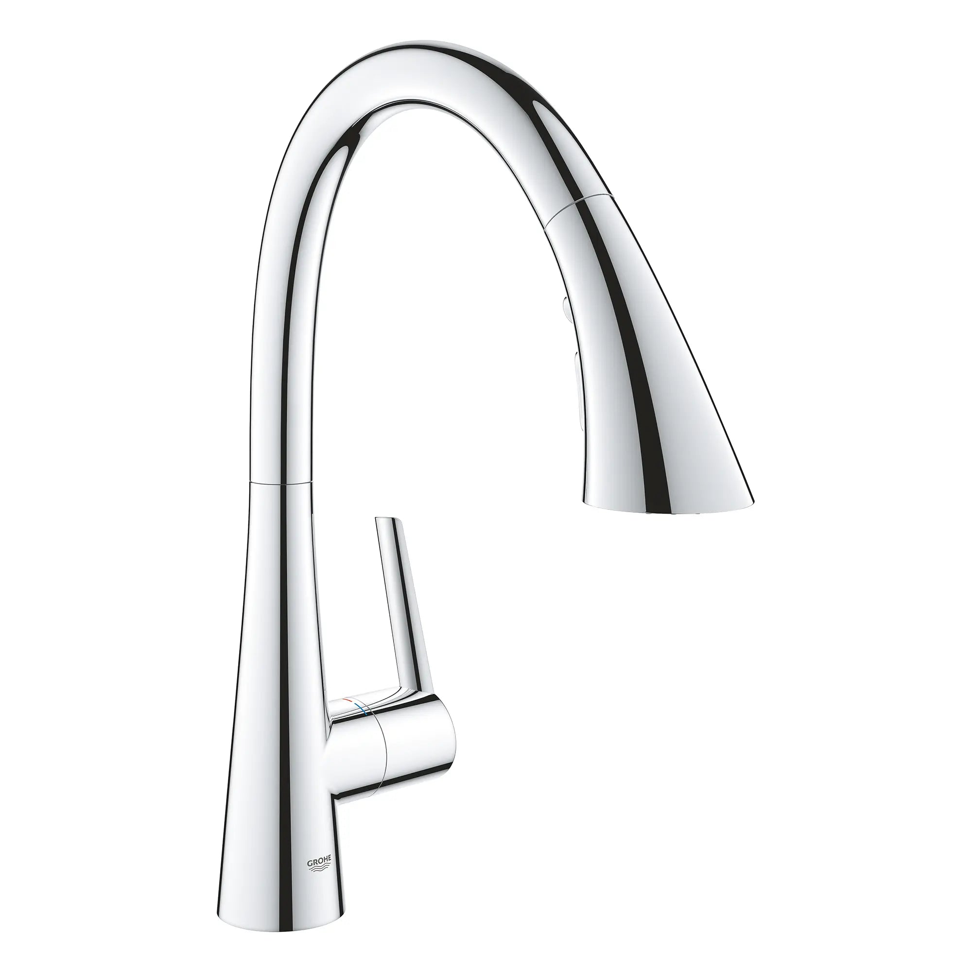 GROHE Zedra Single-Handle Pull Down Kitchen Faucet Triple Spray 1.75 GPM (6.6 L/min) // GROHE STARLIGHT CHROME // 165448_32298003_1_CDNwebp.webp