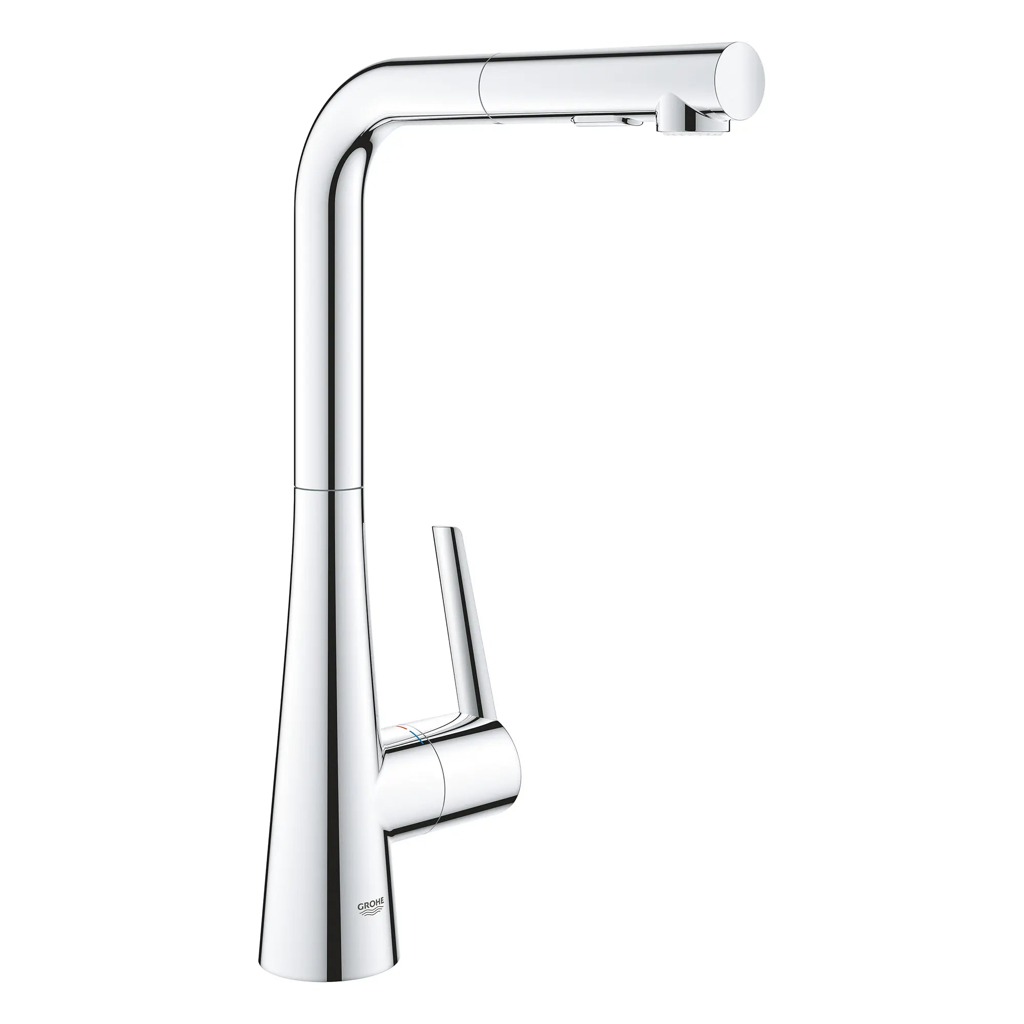 Single-Handle Pull-Out Kitchen Faucet Dual Spray 6.6 L/min (1.75 gpm) // GROHE STARLIGHT CHROME // 165454_33893002_1_CDNwebp.webp