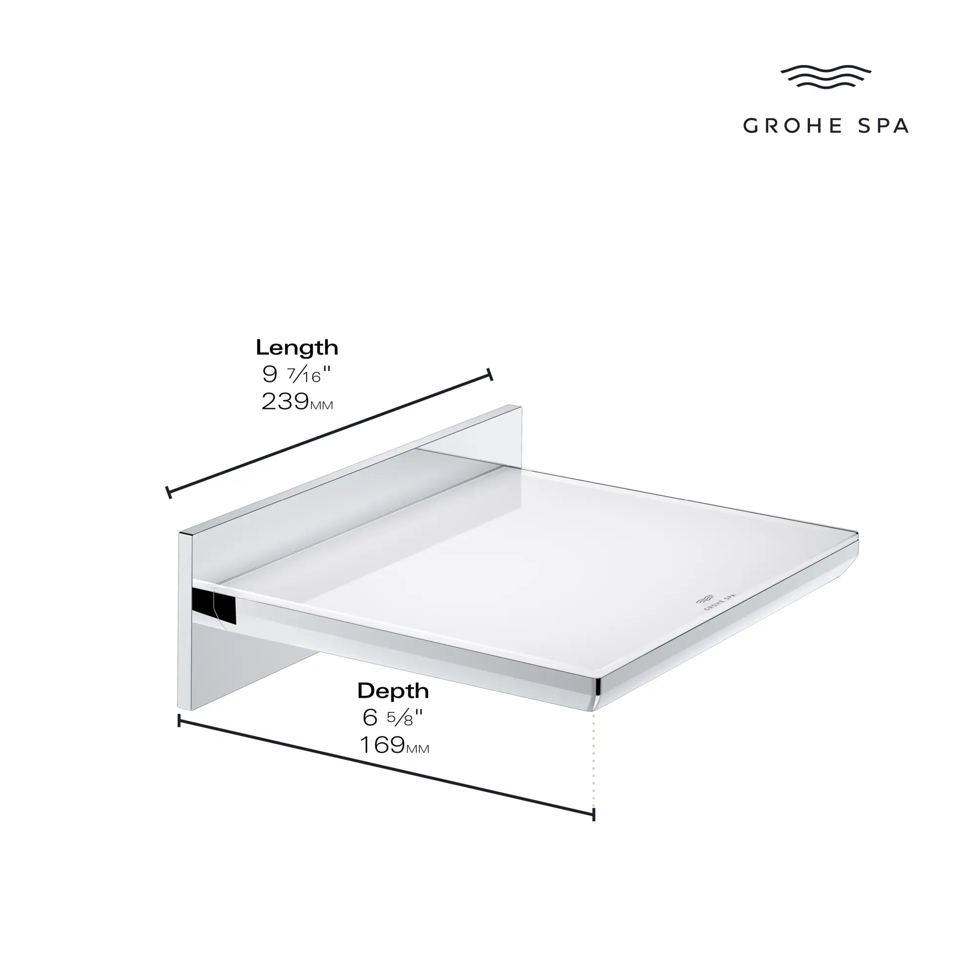 Allure Waterfall Tub Spout // GROHE STARLIGHT CHROME // 166003_Allure_Infographic_13391_0001_AUG2023_0_CDNwebp.webp