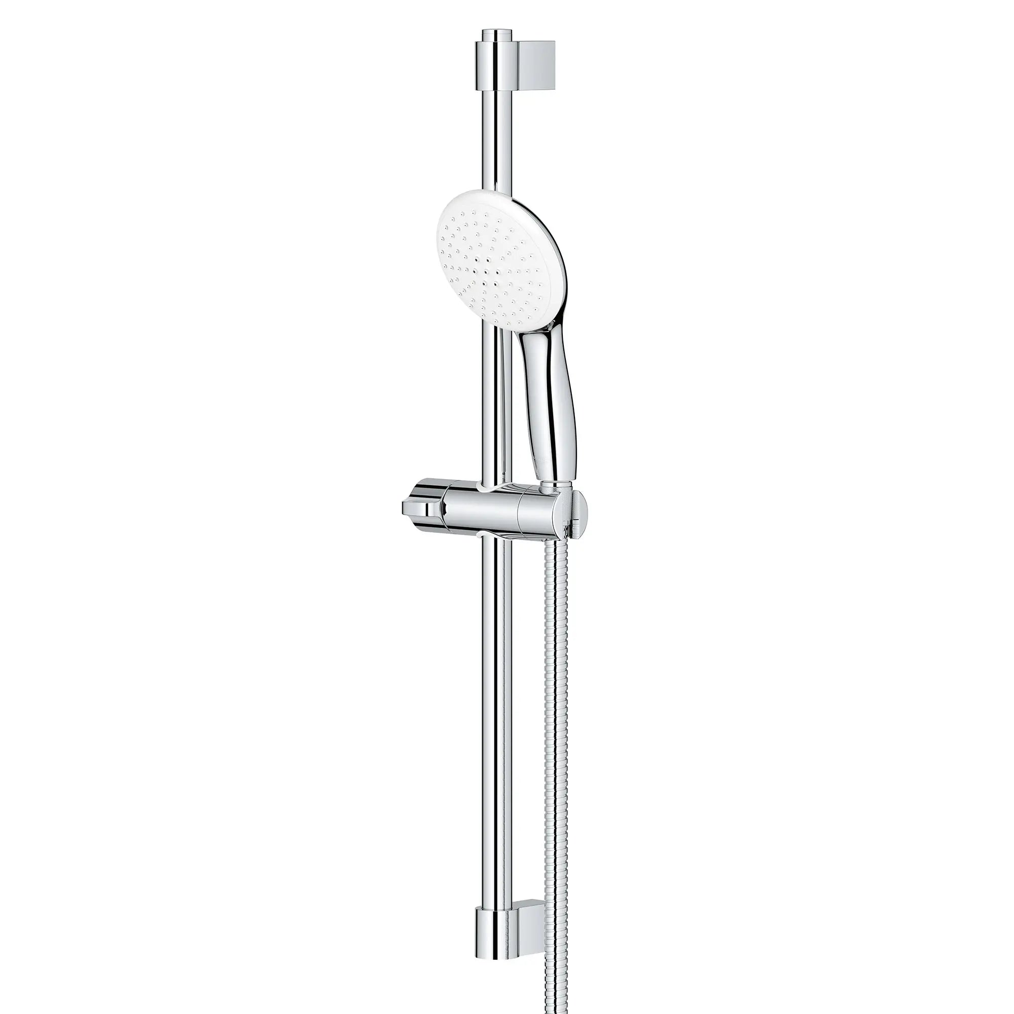 Tempesta Round 110 24" Shower Rail Set, 2-Spray, 1.5 GPM (5.7 L/min) // GROHE STARLIGHT CHROME // 166138_Tempesta_SiloLeft_26077002_0001_Aug2023_0_CDNwebp.webp